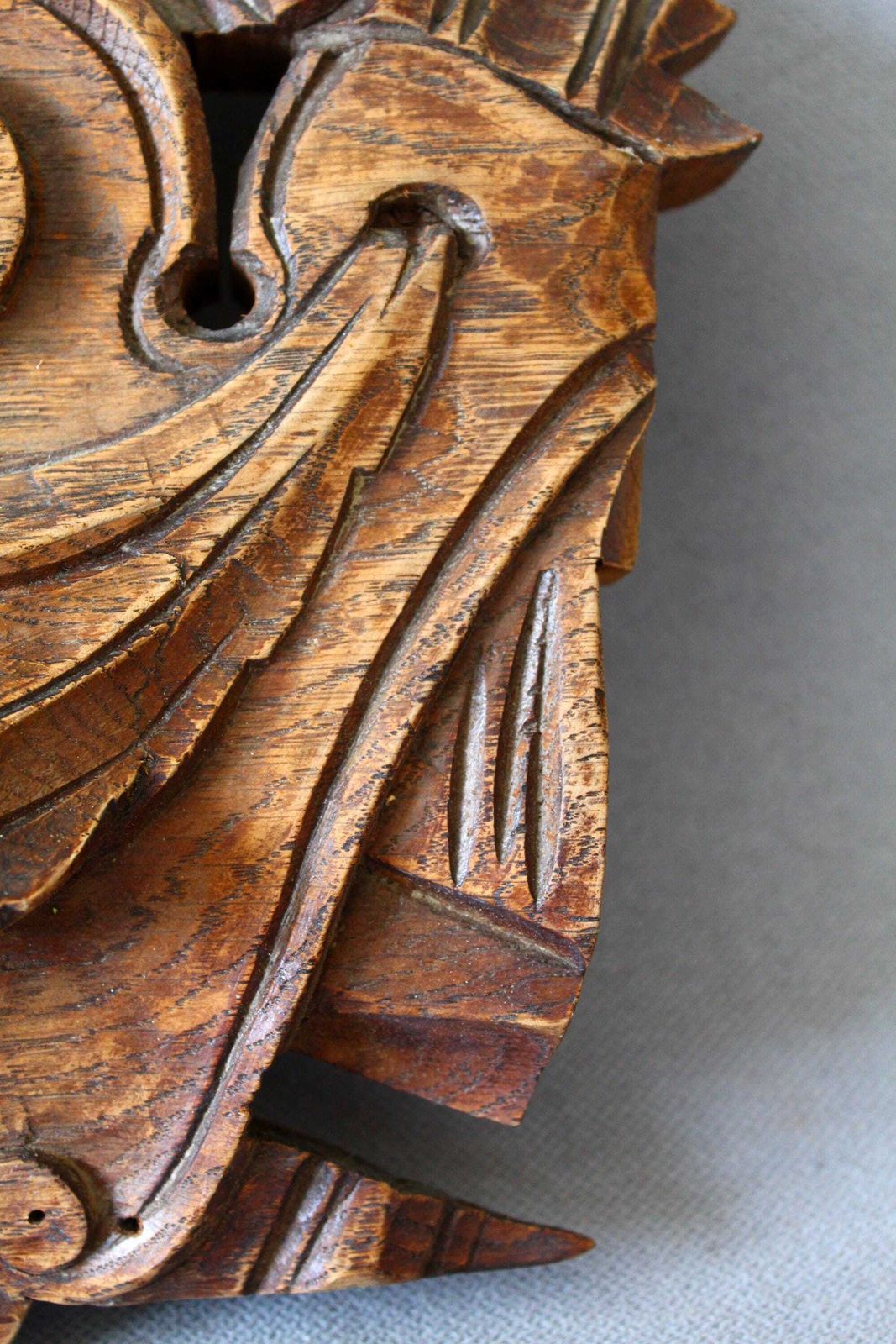 photo furniture Large Antique French Louis XV Style Ornate Oak Wood Panel, Wood Pediment, Detailed Hand Carved, Wall Decor, Ornamental, Restoration Salvage