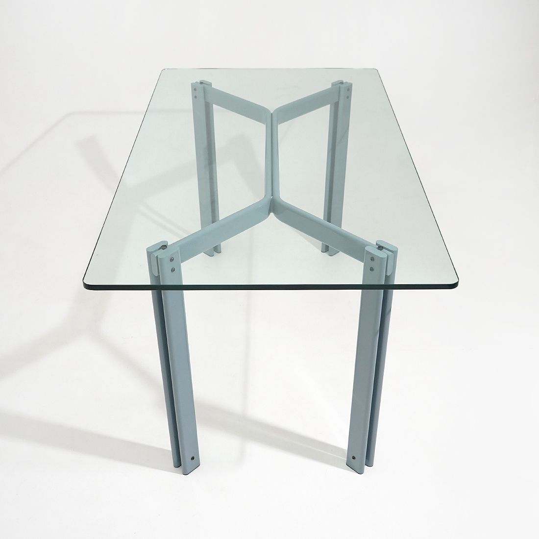 Table With Rectangular Glass Top By Bruno Brunati And Carlo Zerbaro For Cidue, 1980s photo Furniture