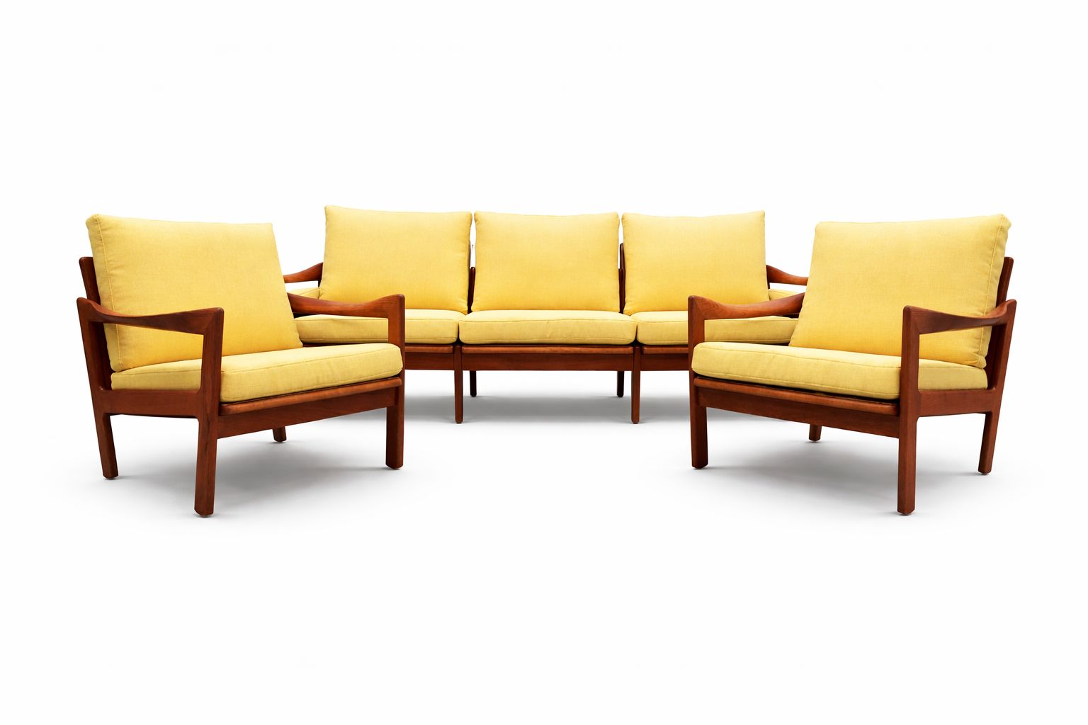 photo furniture Illum Wikkelso Three Seater Sofa For Niels Eilersen, Denmark 1960s
