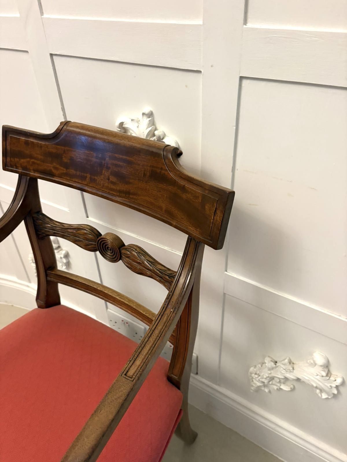 Antique 19th Century Set Of 12 Mahogany Dining Chairs Including 2 Carvers photo furniture