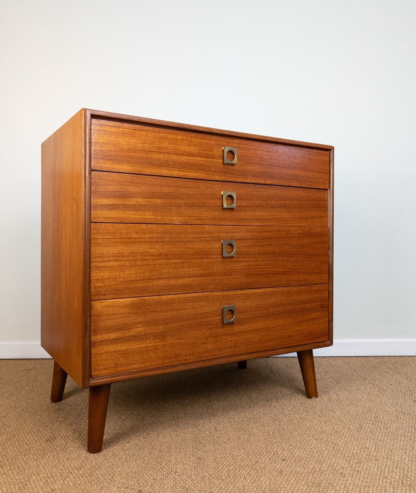 Pair Of Refinished Vintage Teak Mid Century Teak G Plan Form 5 Chest Of Drawers photo vinterior