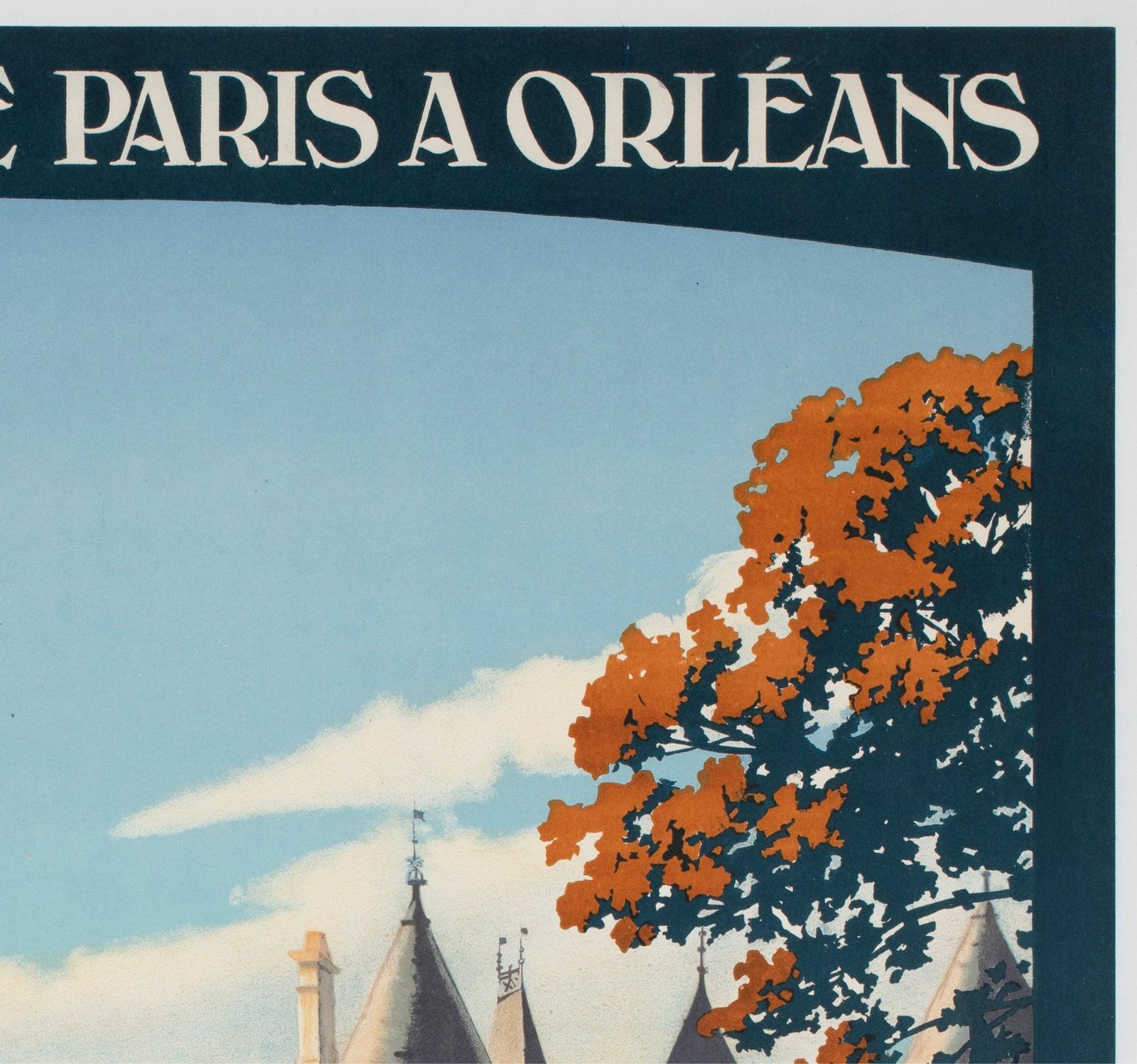 Affiche publicitaire de voyage Chaumont C1928, chemins de fer français, Contant Duval photo Art