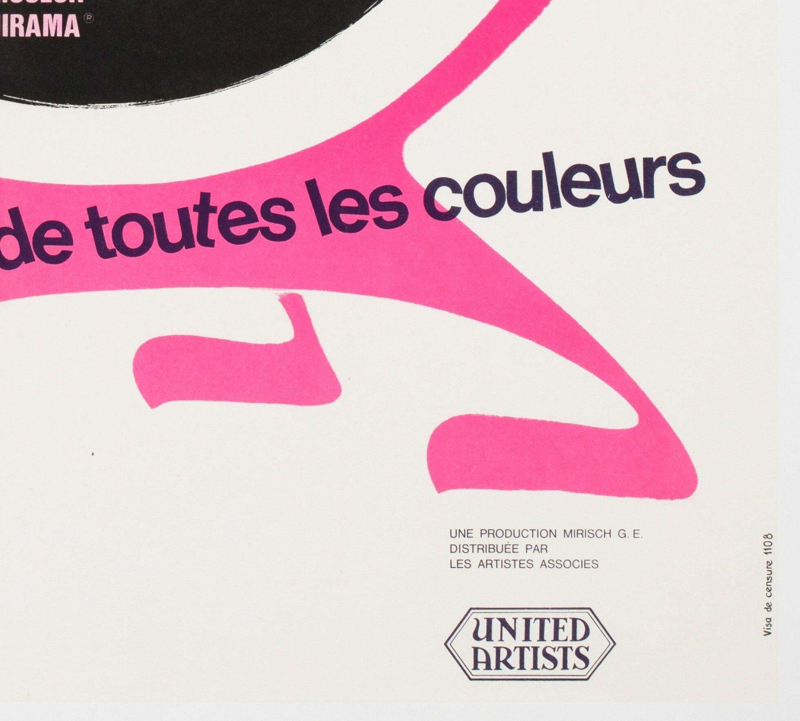 Affiche française moyenne du film The Pink Panther, 1964, Clément Hurel photo vintage