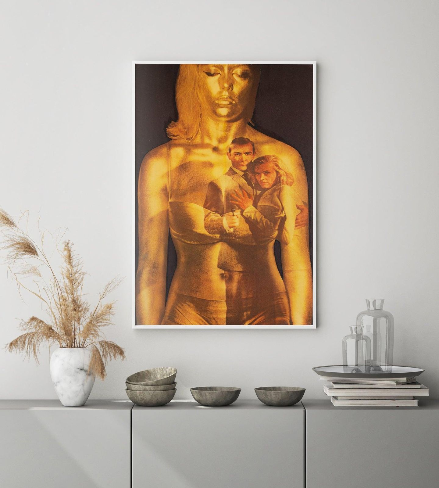 Goldfinger 1964 Uk Double Crown Advance Style A Film Poster, Robert Brownjohn photo furniture
