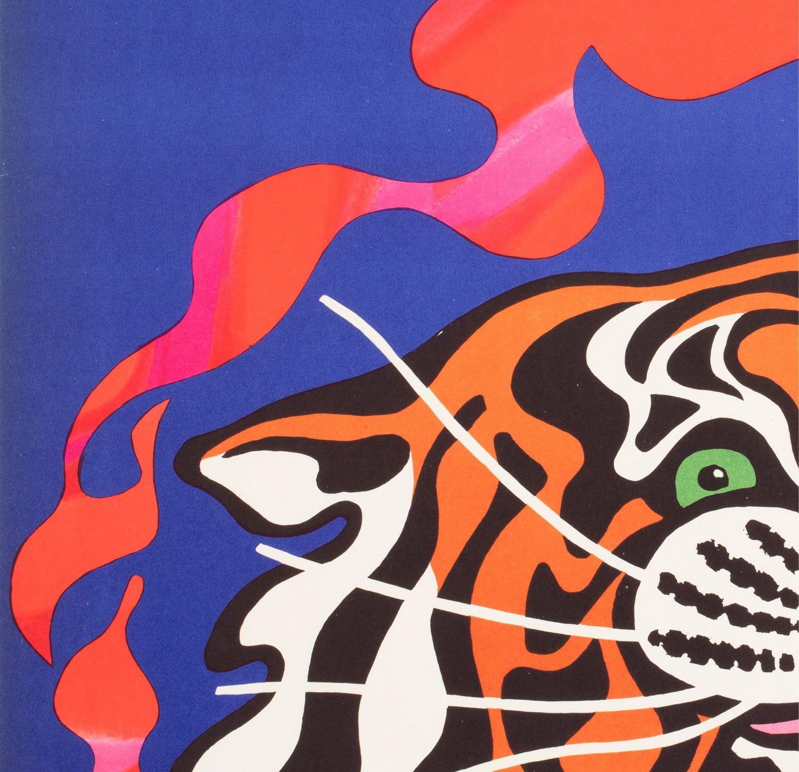Affiche de cirque polonaise Cyrk Fire Tiger, 1970, Tadeusz Jodlowski photo Art