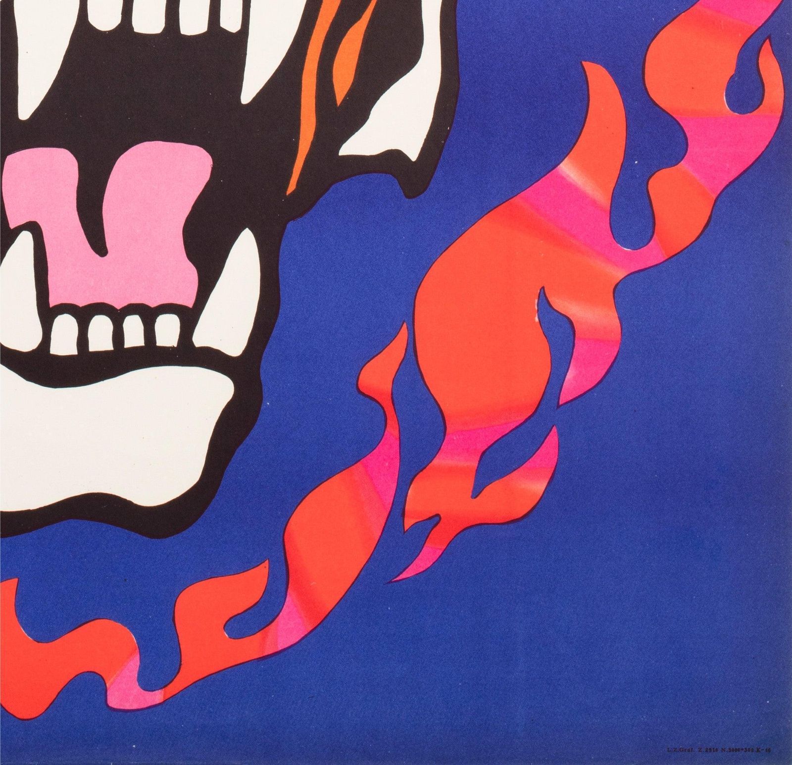 Affiche de cirque polonaise Cyrk Fire Tiger, 1970, Tadeusz Jodlowski photo vintage
