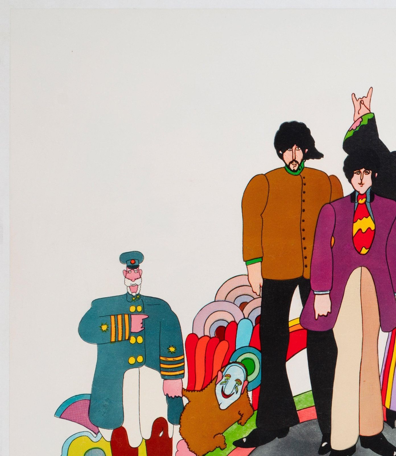 Affiche de cinéma UK Quad Advance, Yellow Submarine, 1968, Heinz Edelmann photo for sale