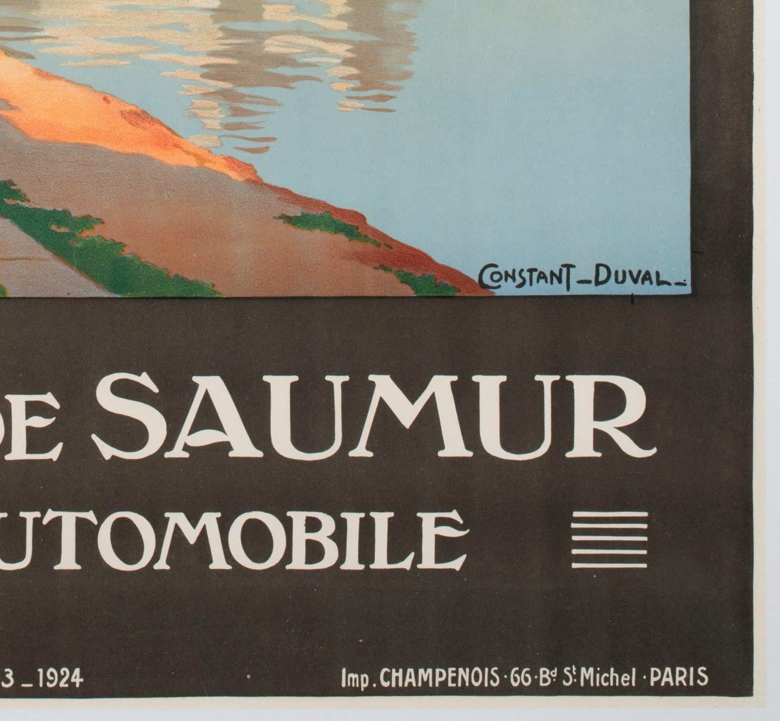 Chateau De Saumur C1924 Franse Reisadvertentieposter, Constant Duval photo vintage