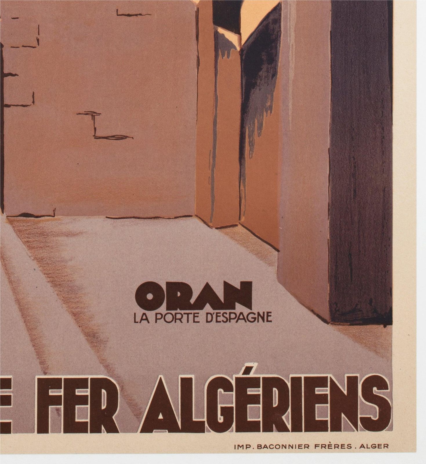 Algérie 1948 Oran, affiche de voyage vintage, Koenig photo vintage