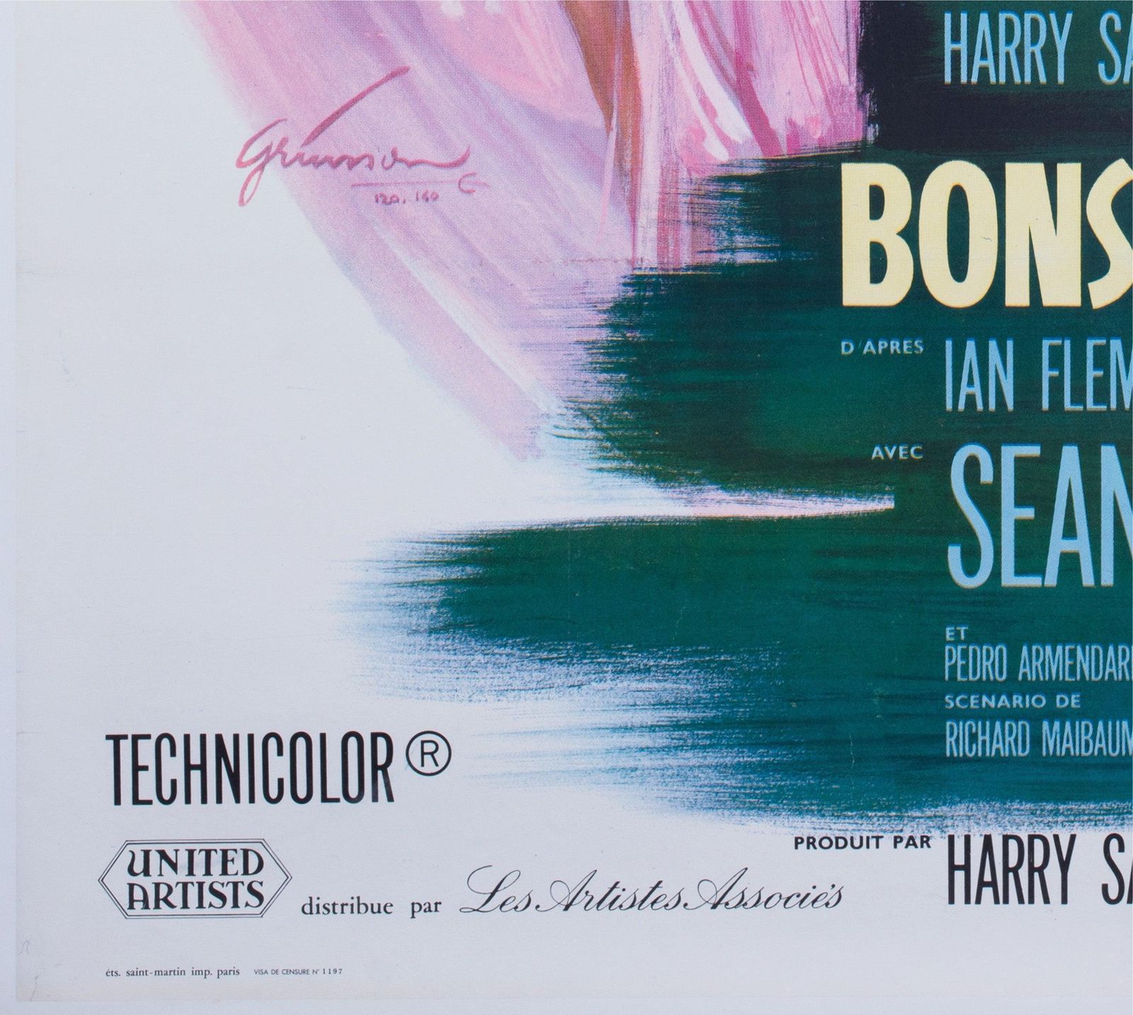 Affiche de cinéma française Grande, From Russia With Love, 1964, Boris Grinsson photo buy
