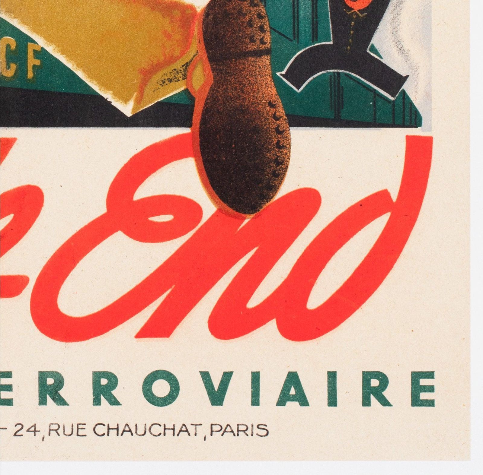 Loterie Nationale Week End 1939 SNCF affiche de loterie ferroviaire française photo vintage