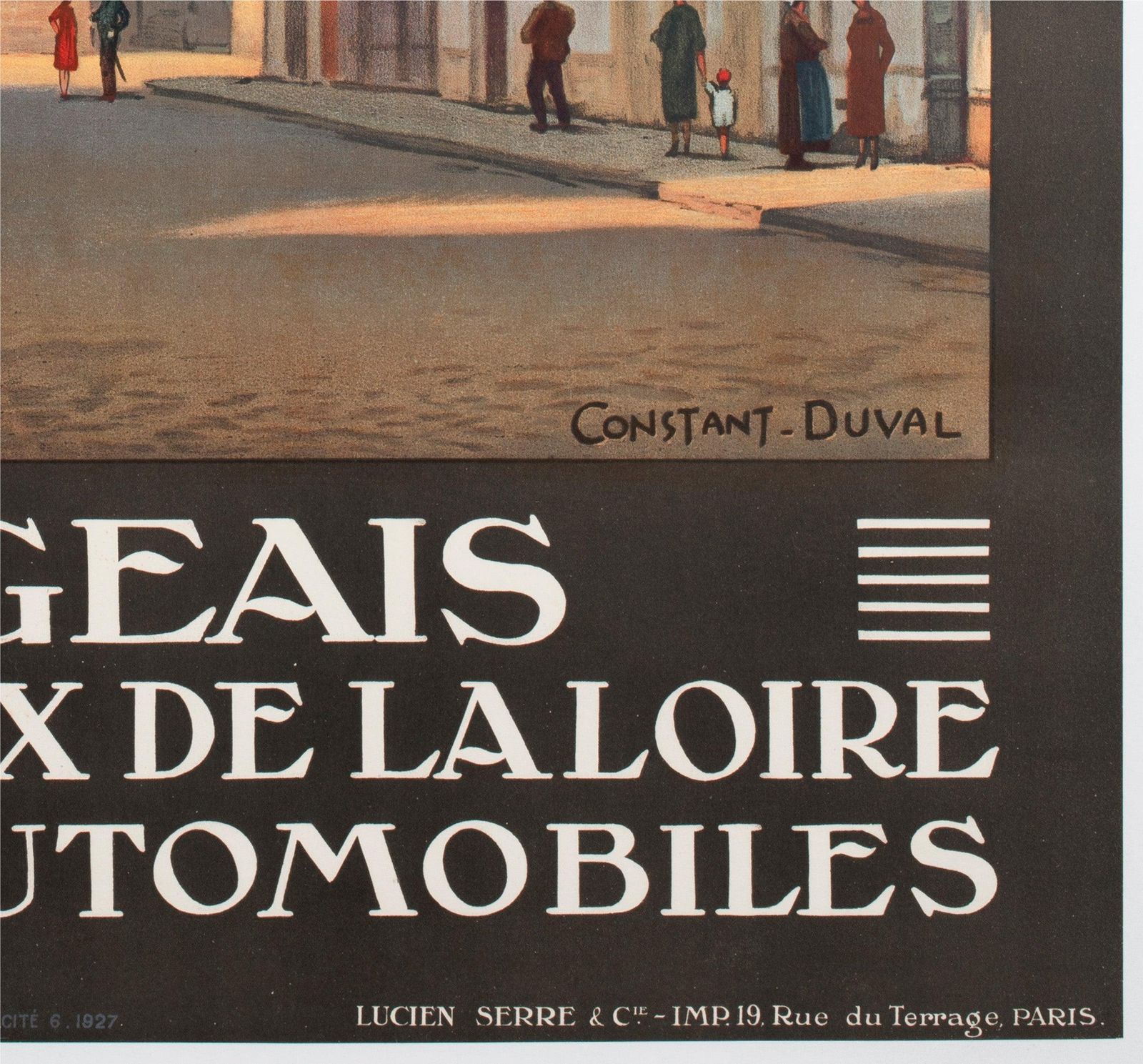 Affiche publicitaire de voyage Langeais C1927, Constant Duval photo vintage