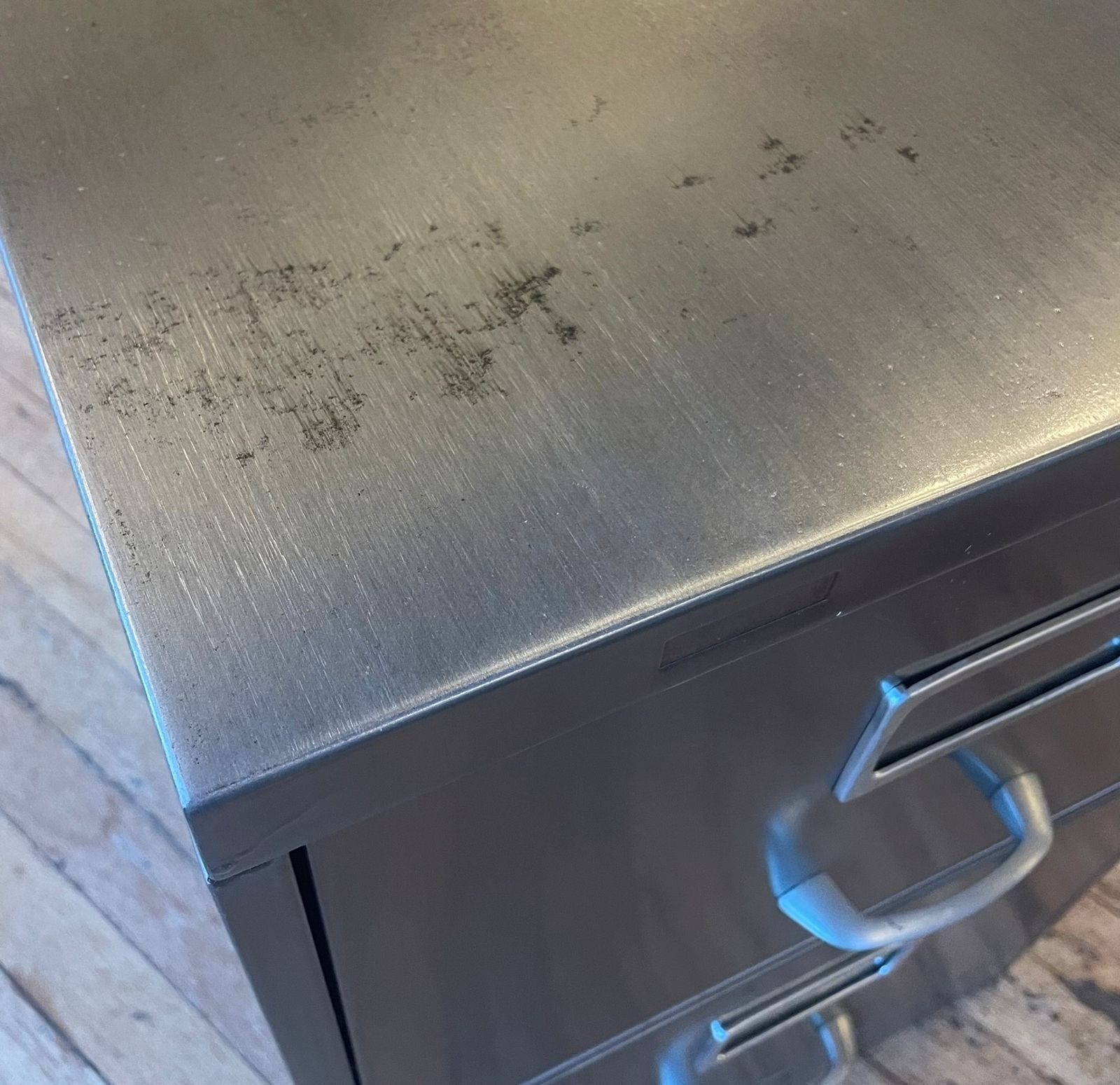 1960s Polished Steel Filing Cabinet photo Furniture