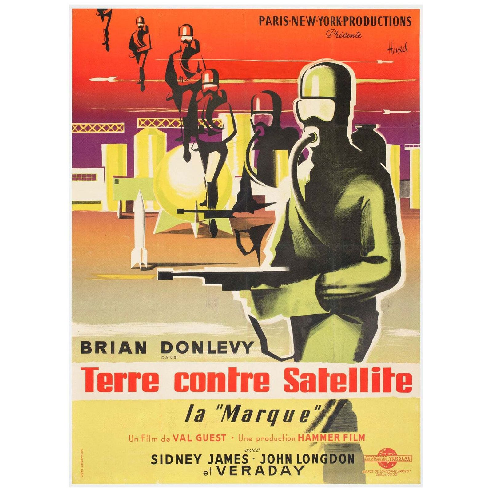Quatermass II: Enemy From Space 1958 French Grande Film Poster, Clement Hurel
