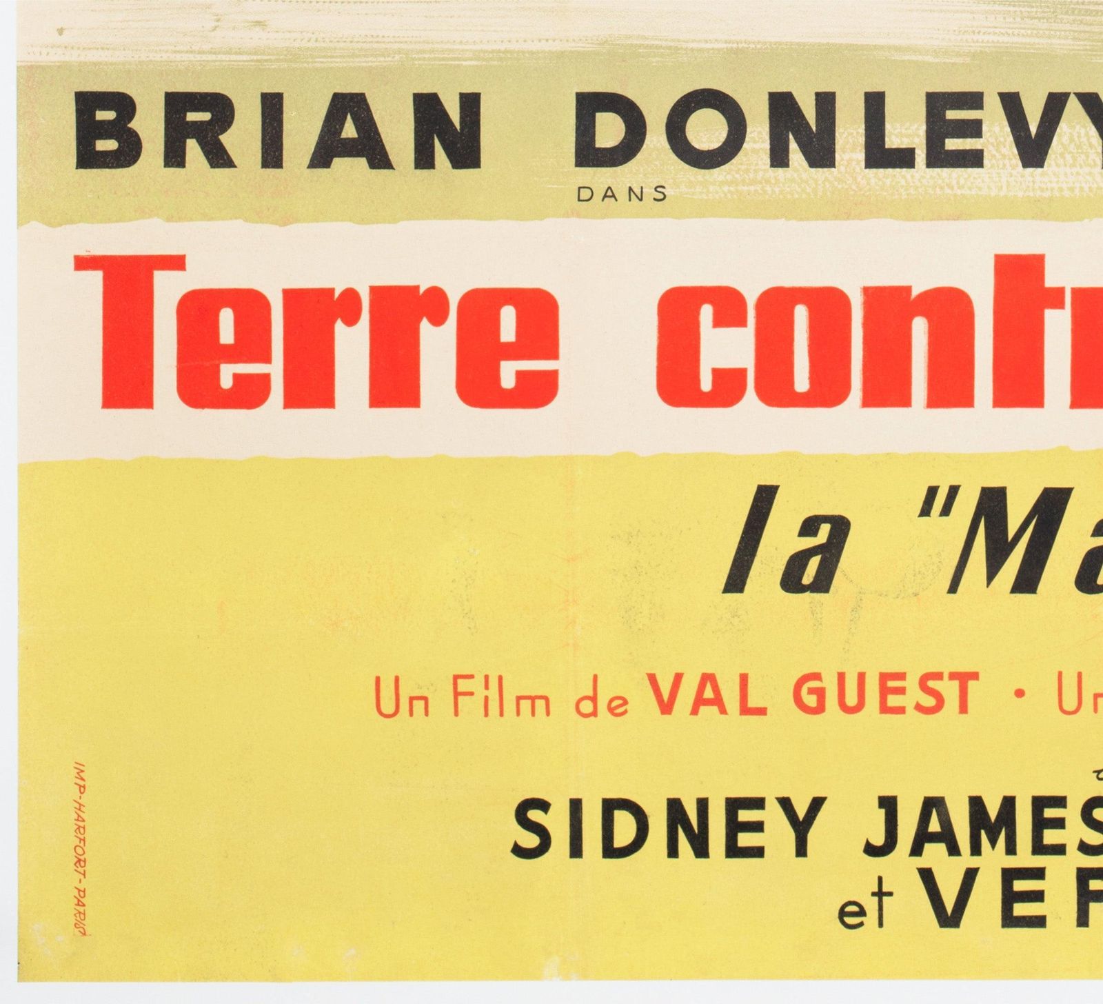 Quatermass II : Enemy From Space, affiche de cinéma française Grande format 1958, Clement Hurel photo vintage
