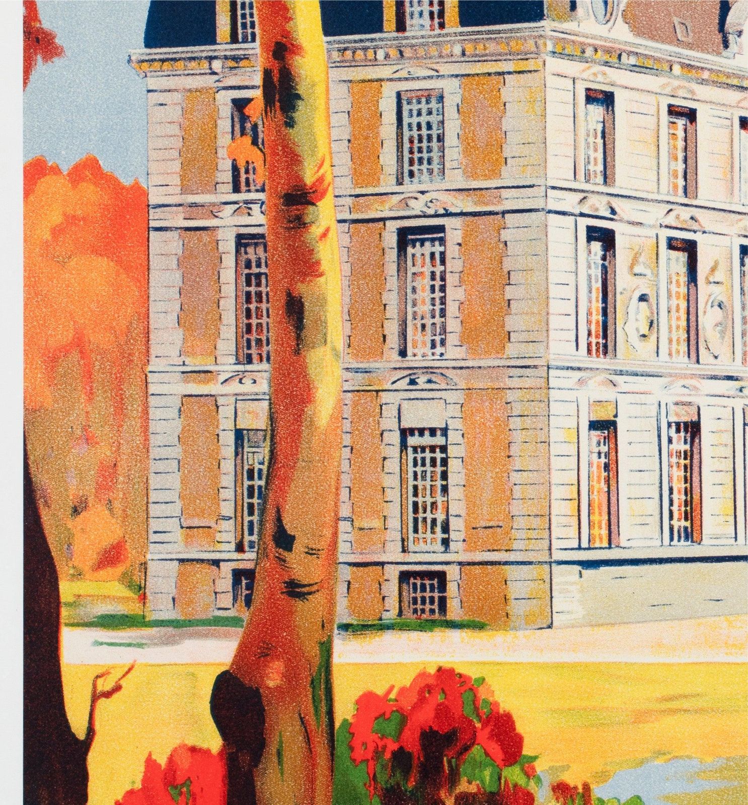 Affiche publicitaire SNCF pour Cheverny, C1937, par E. Paul Champseix photo 1656.0