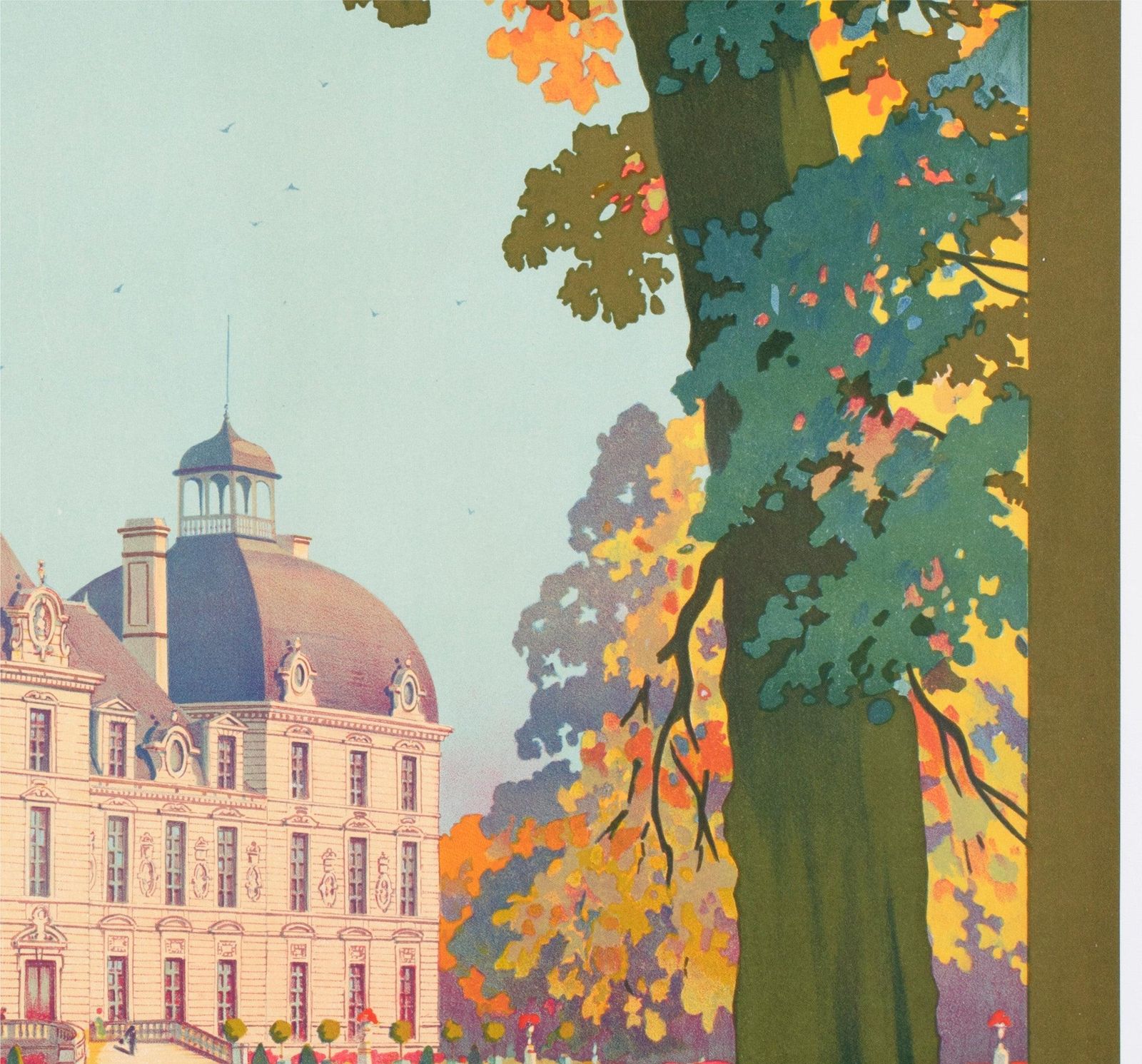 Cheverny C1926 French Railway Travel Advertising Poster, Contant Duval photo vinterior
