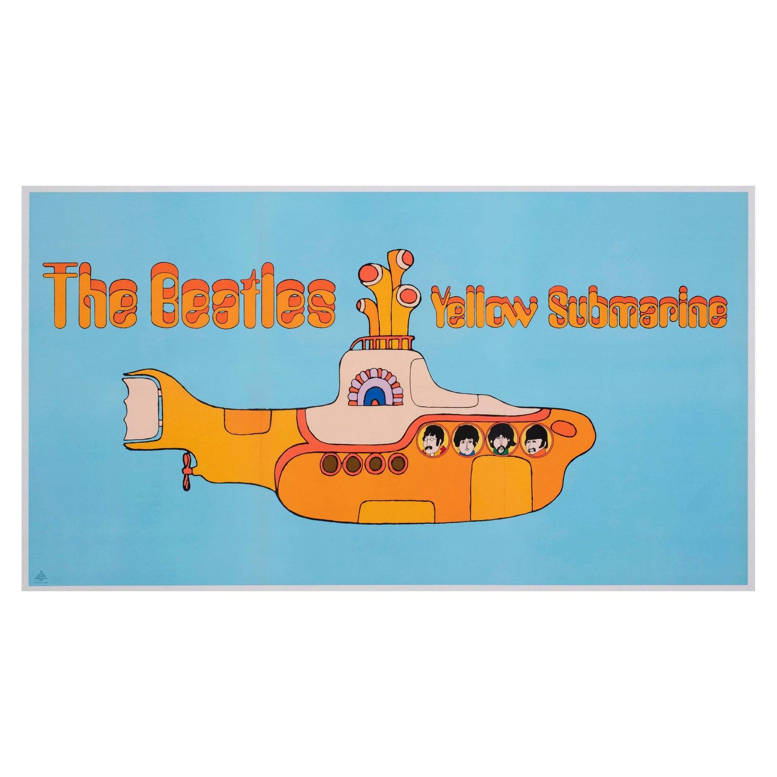 Yellow Submarine 1968 Capitol Records Poster, Heinz Edelmann