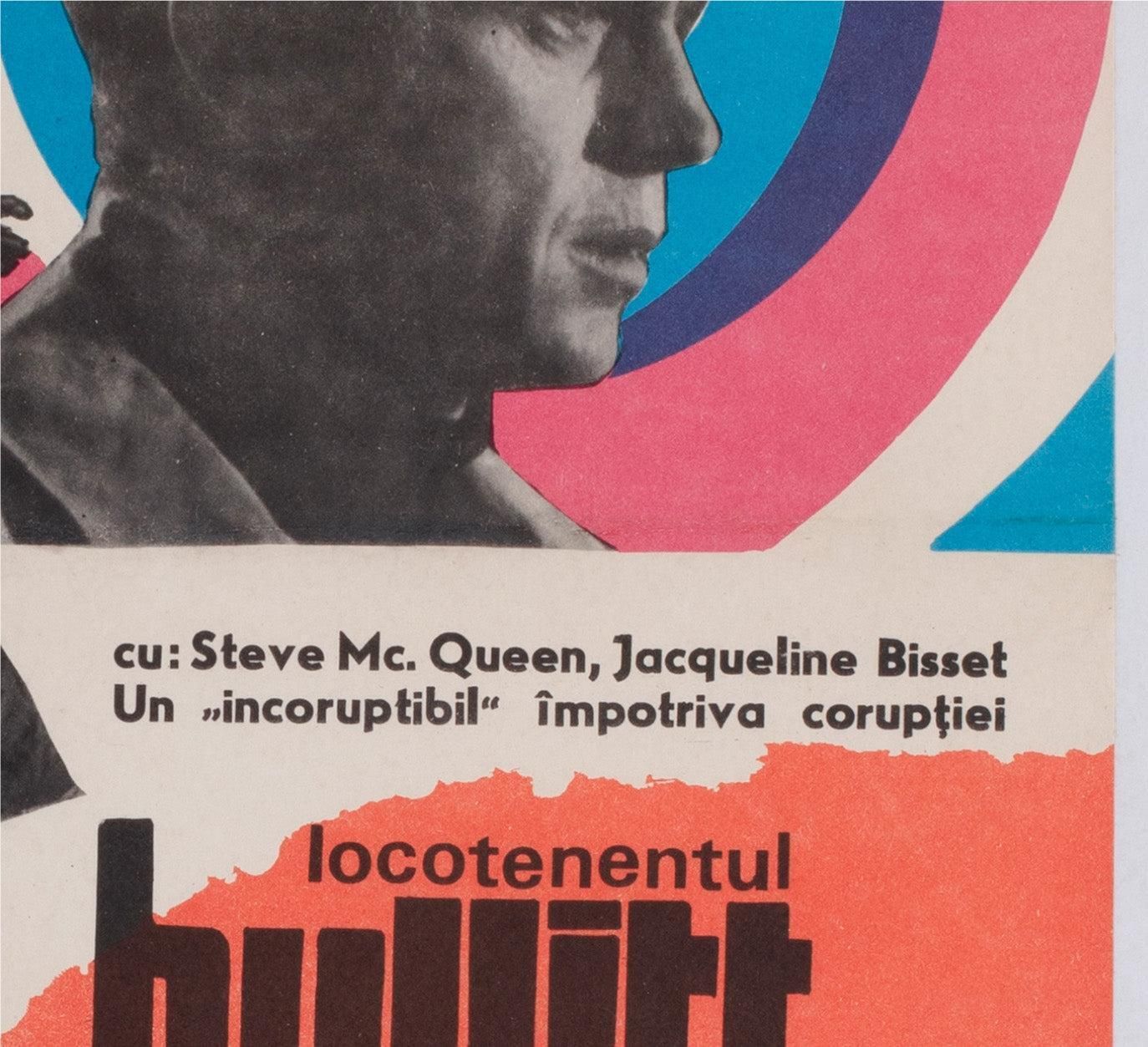 Bullitt 1968 Romanian Film Poster photo vinterior