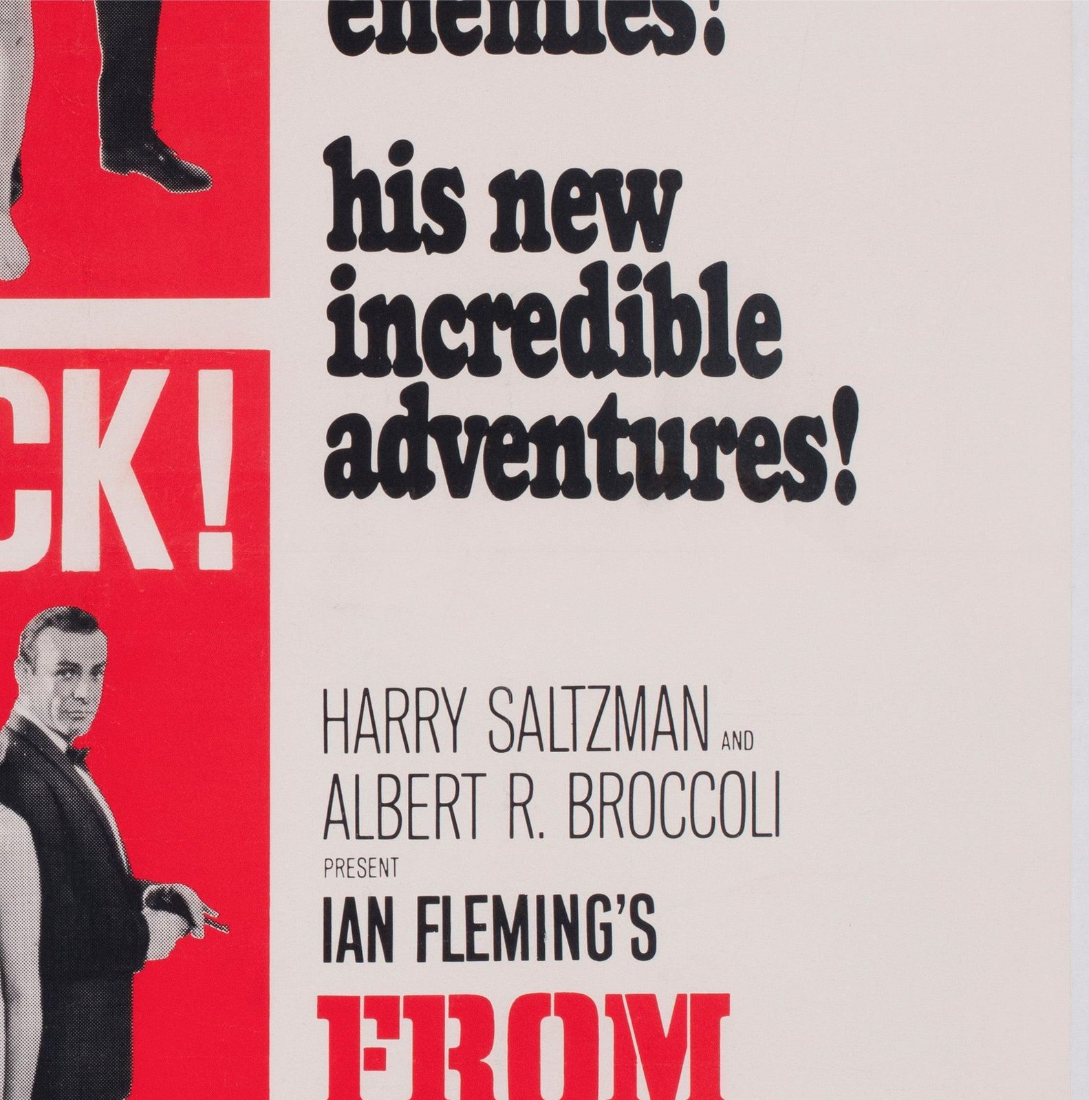From Russia With Love, affiche de cinéma américaine 1 Sheet Style B, 1964 photo vinterior