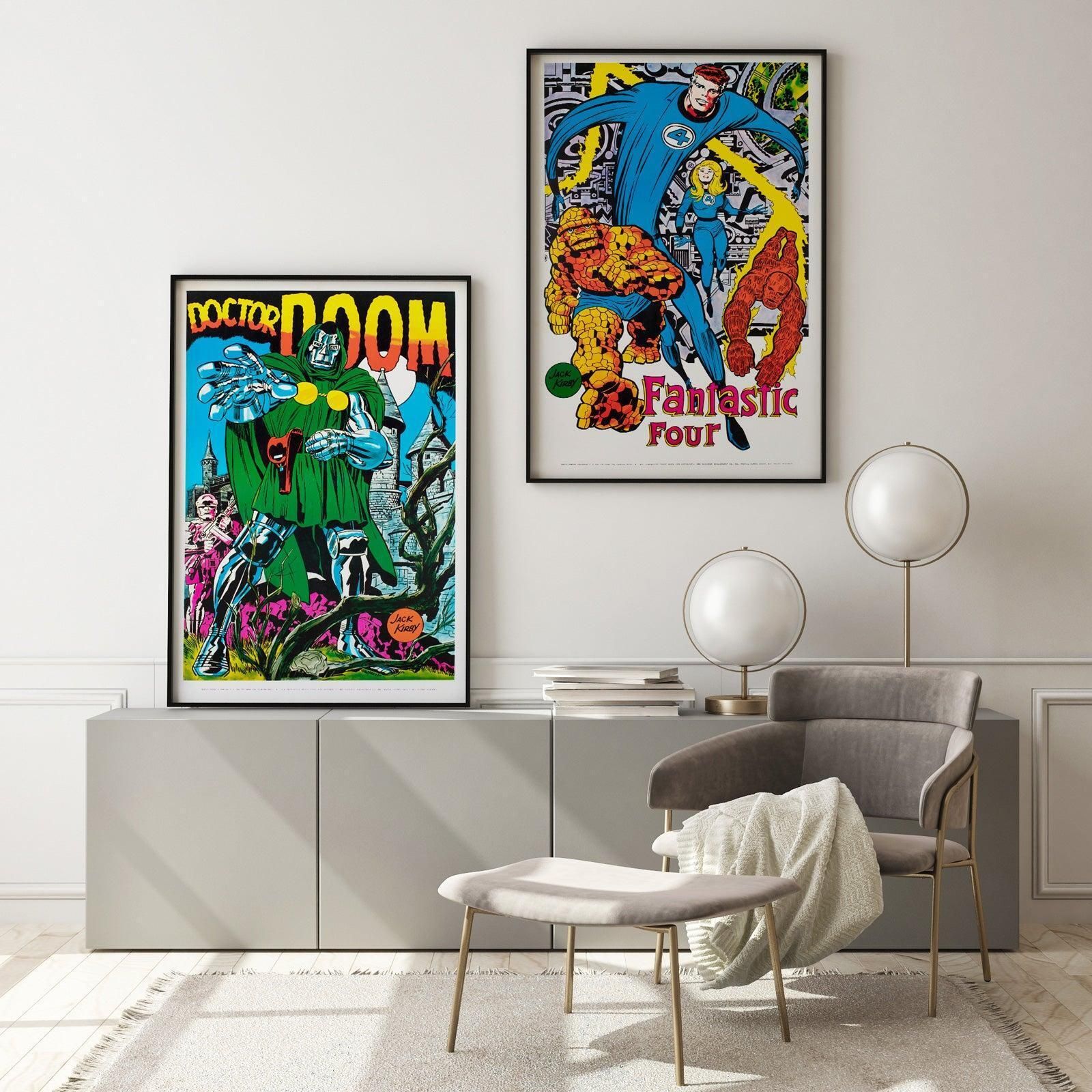 Fantastic Four 1970 Marvel Poster, Jack Kirby photo furniture
