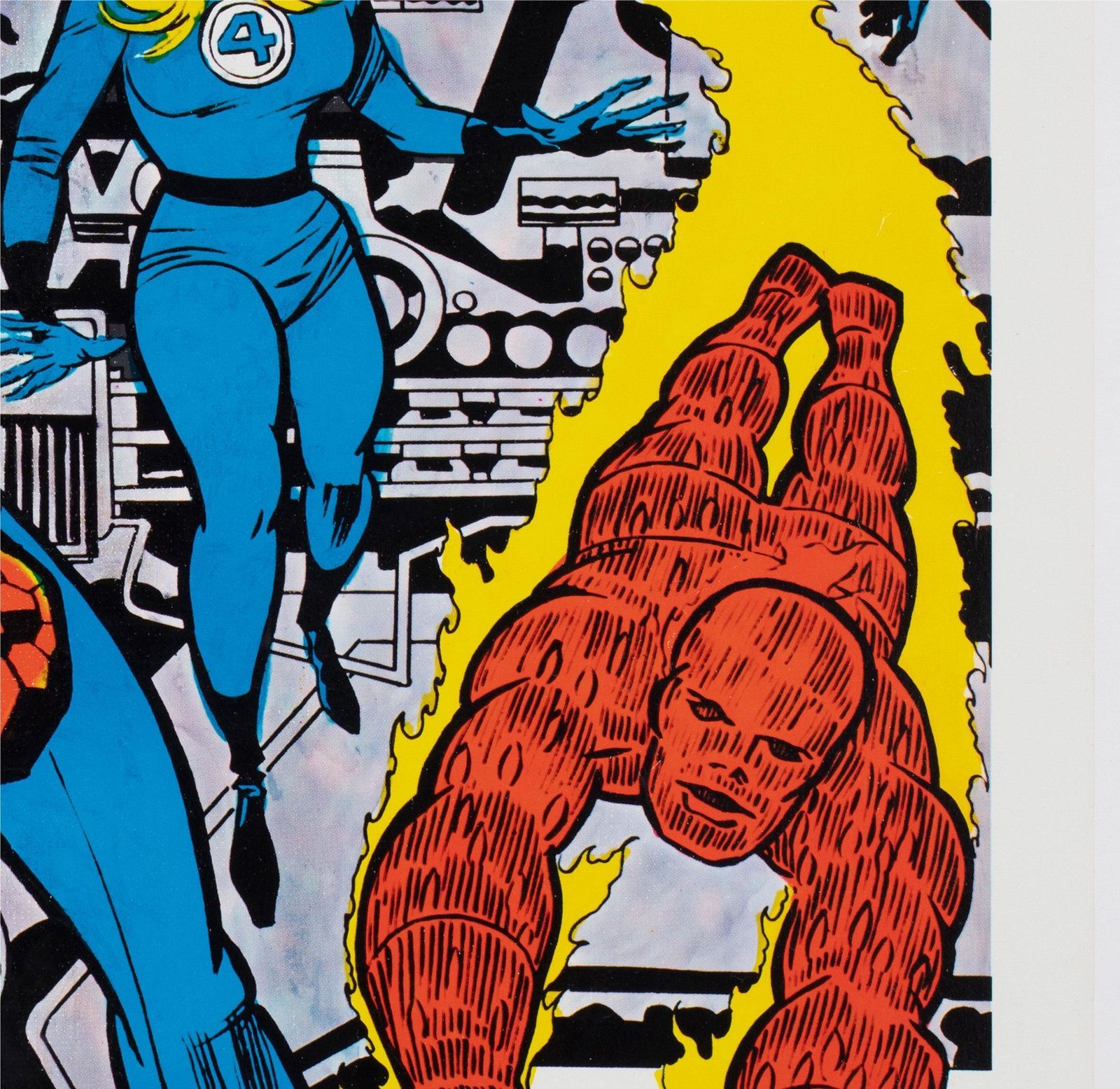 Fantastic Four 1970 Marvel Poster, Jack Kirby photo vinterior