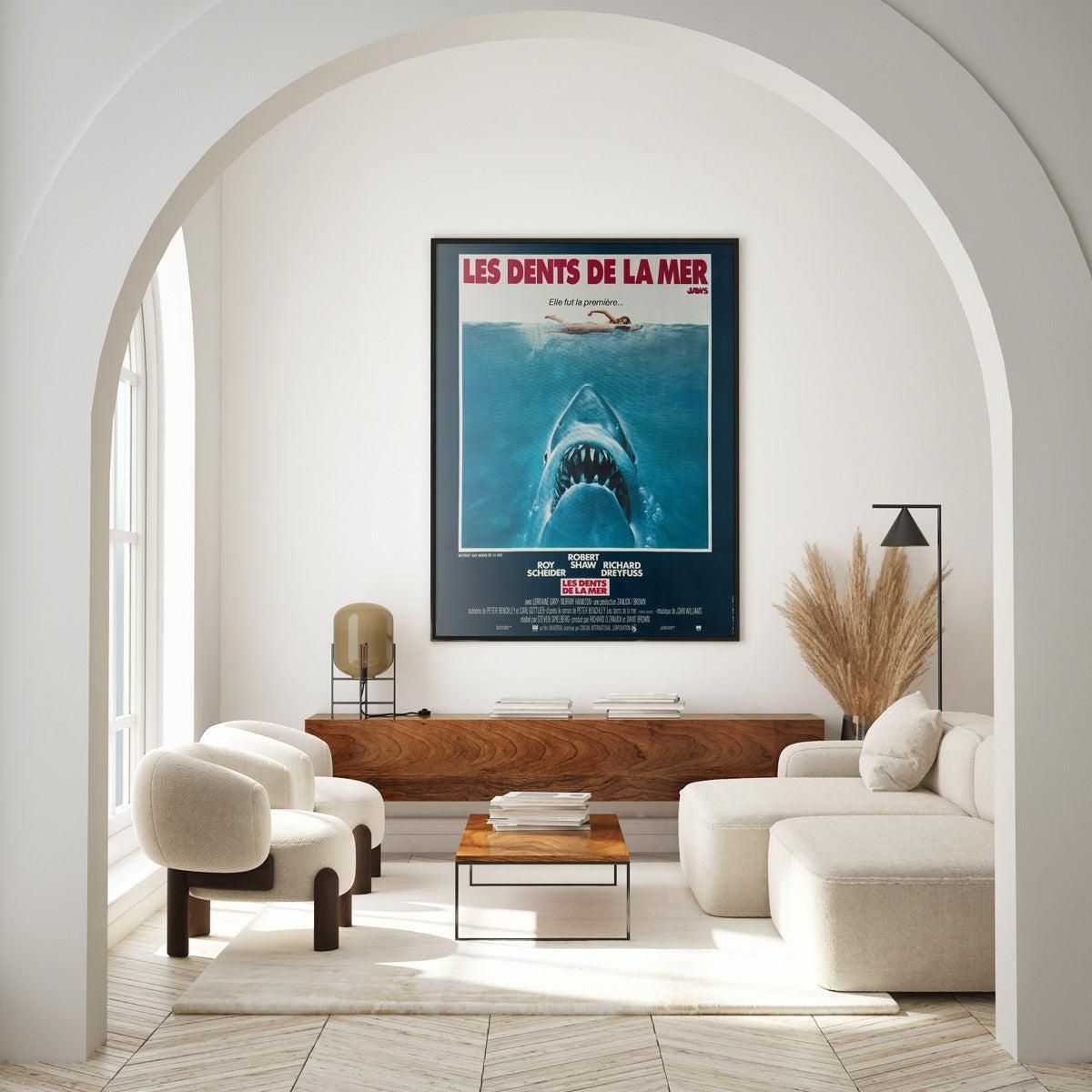 Affiche de cinéma française Grande format, Jaws 1975, Roger Kastel photo furniture
