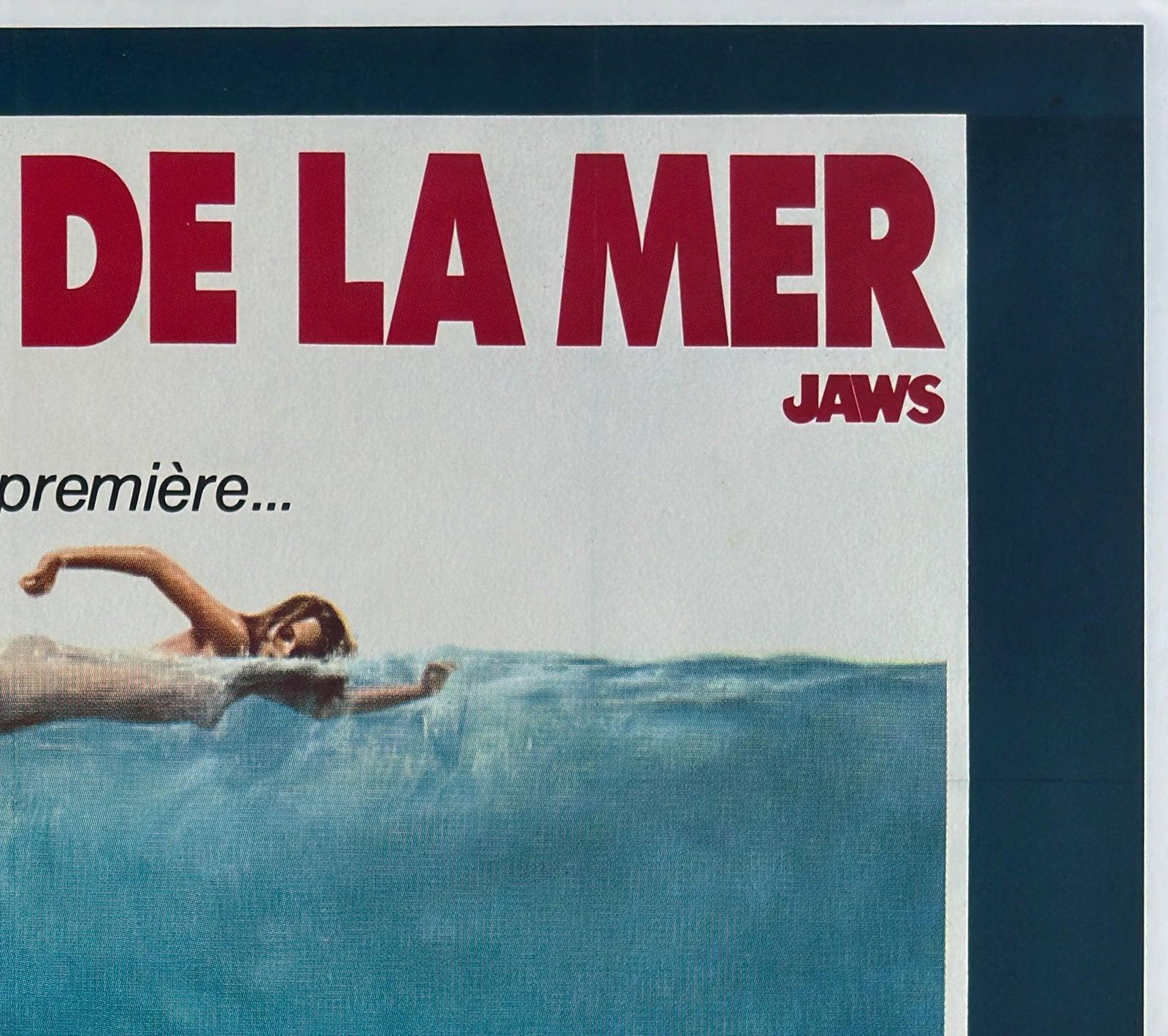 Affiche de cinéma française Grande format, Jaws 1975, Roger Kastel photo Art
