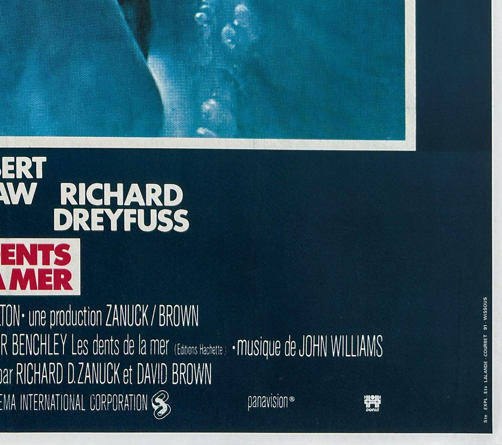 Affiche de cinéma française Grande format, Jaws 1975, Roger Kastel photo vintage
