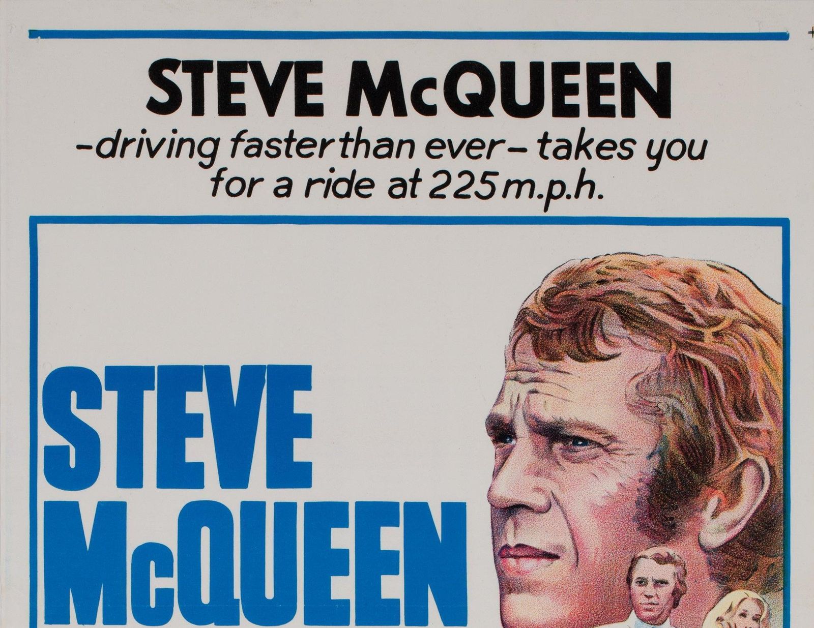 Affiche de cinéma australienne Daybill Le Mans 1971, Steve McQueen photo for sale
