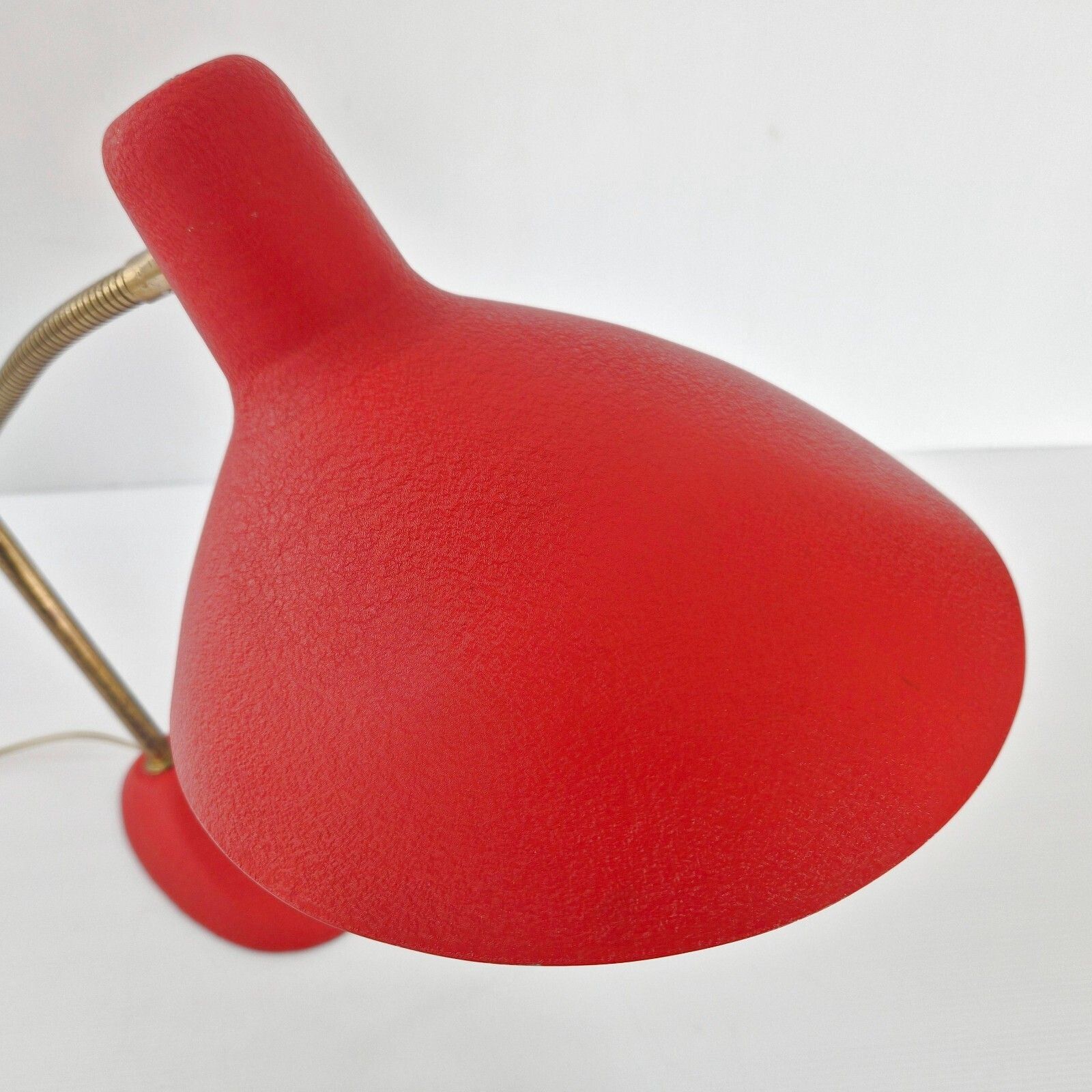 Vintage 1950s Table Lamp, Metal & Brass, Dlg Jean Boris Lacroix, Serge Mouille photo Lighting