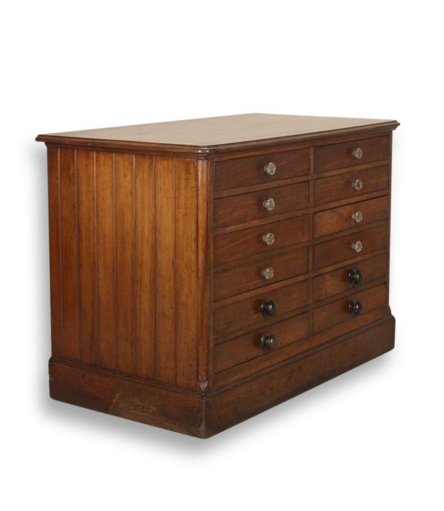 Victorian Fruitwood Haberdashery Chest Of Drawers photo for sale