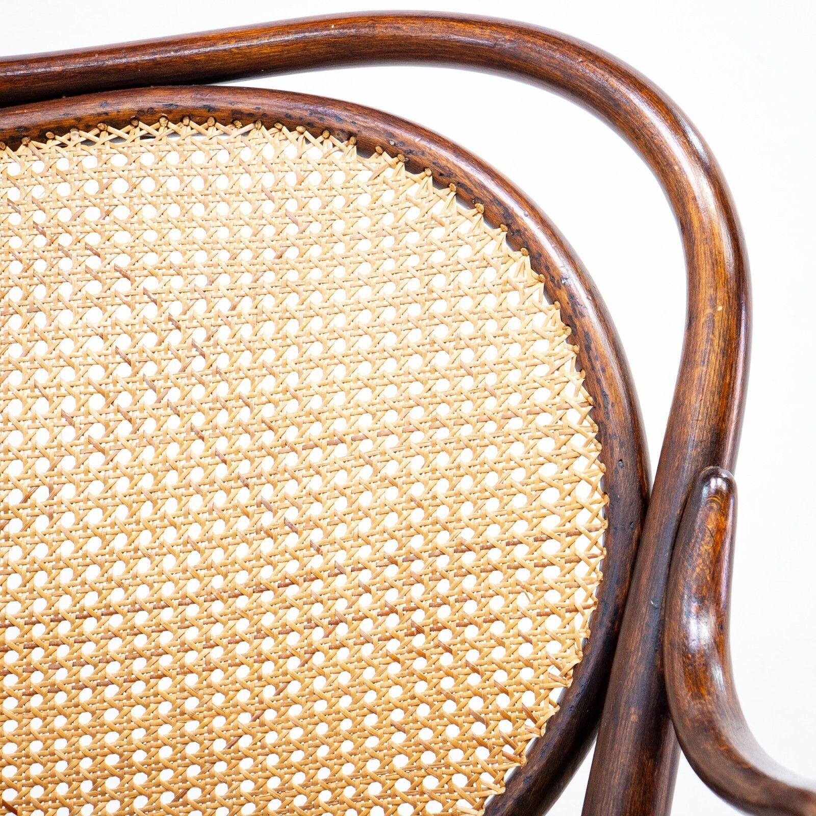 Late 19th Century Bentwood & Rattan Settee By Thonet photo vinterior