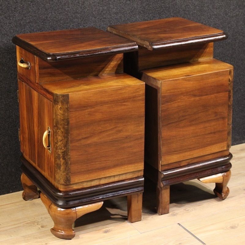 Paire de tables de chevet italiennes du XXe siècle photo Mobilier