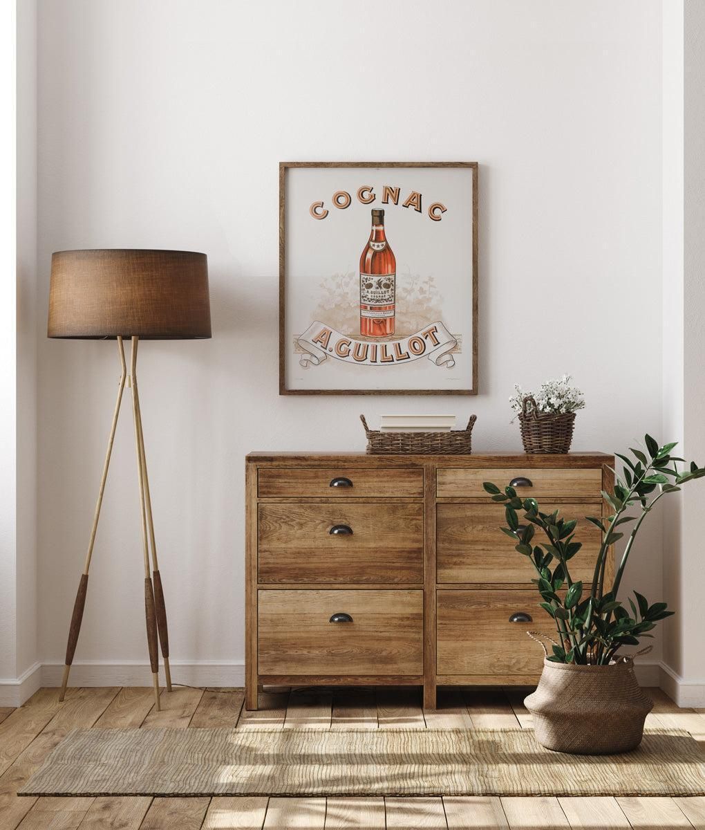 Cognac Guillot C1910 French Alcohol Advertising Poster photo furniture