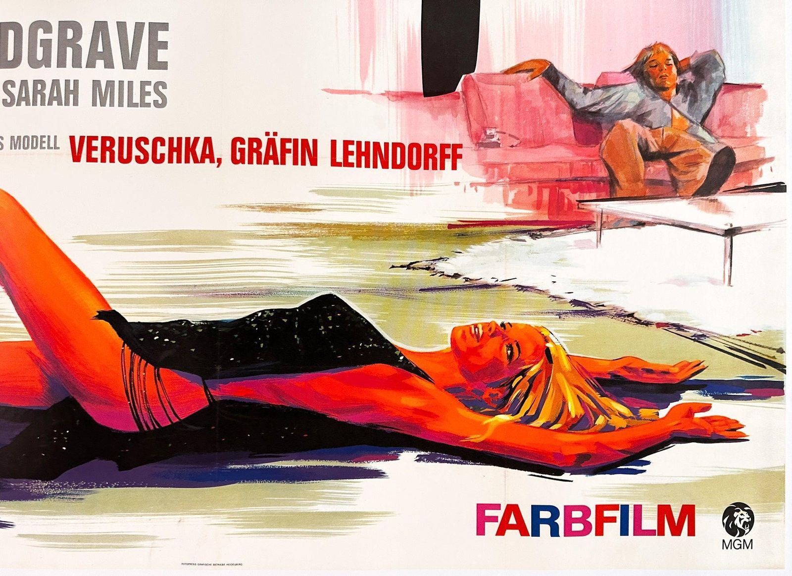 Affiche de cinéma allemande A0 Blow Up 1967, Braun photo Art