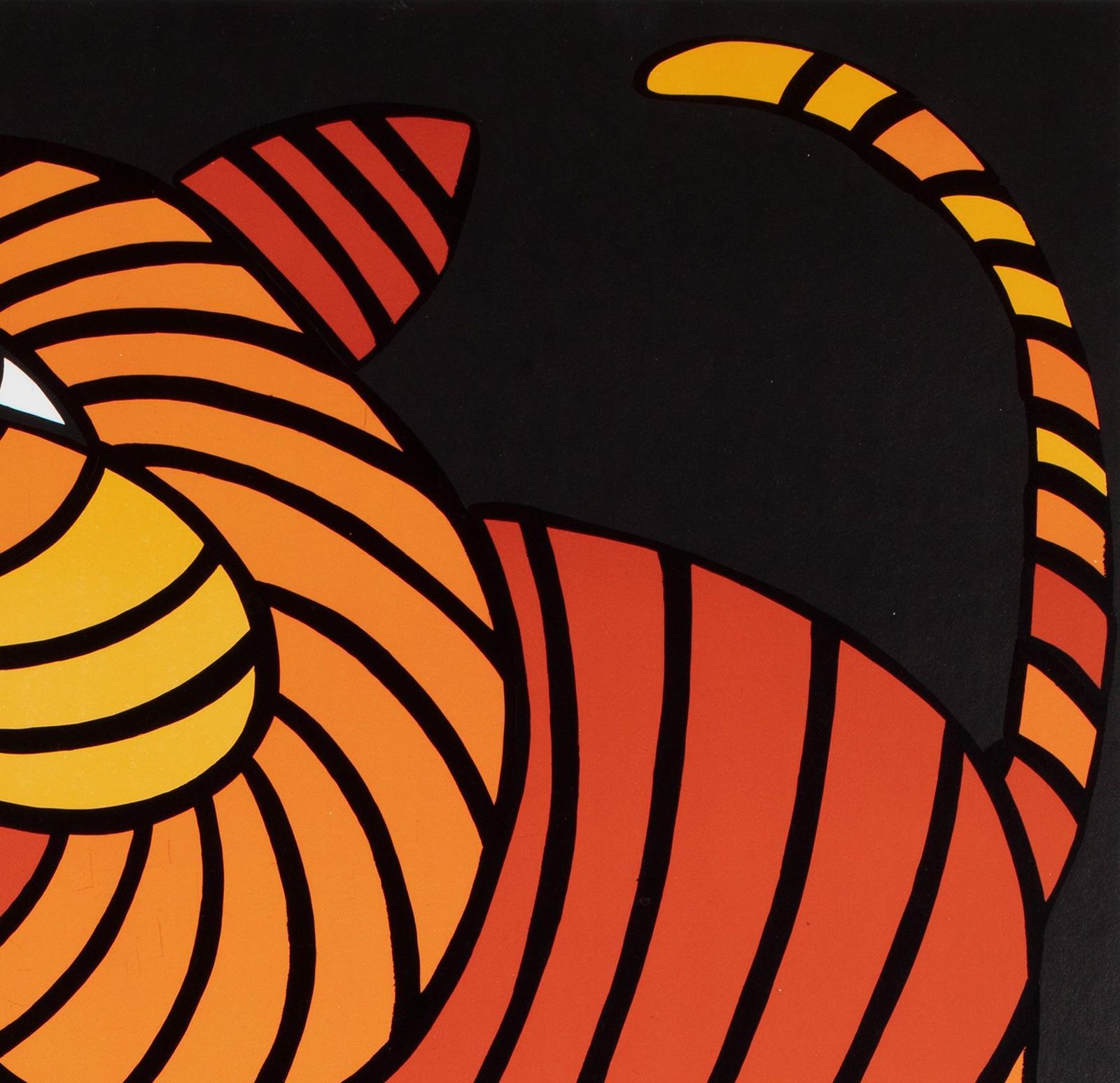 Cyrk Tiger On Hoop R1979 Polish Circus Poster, Hubert Hilscher photo Art