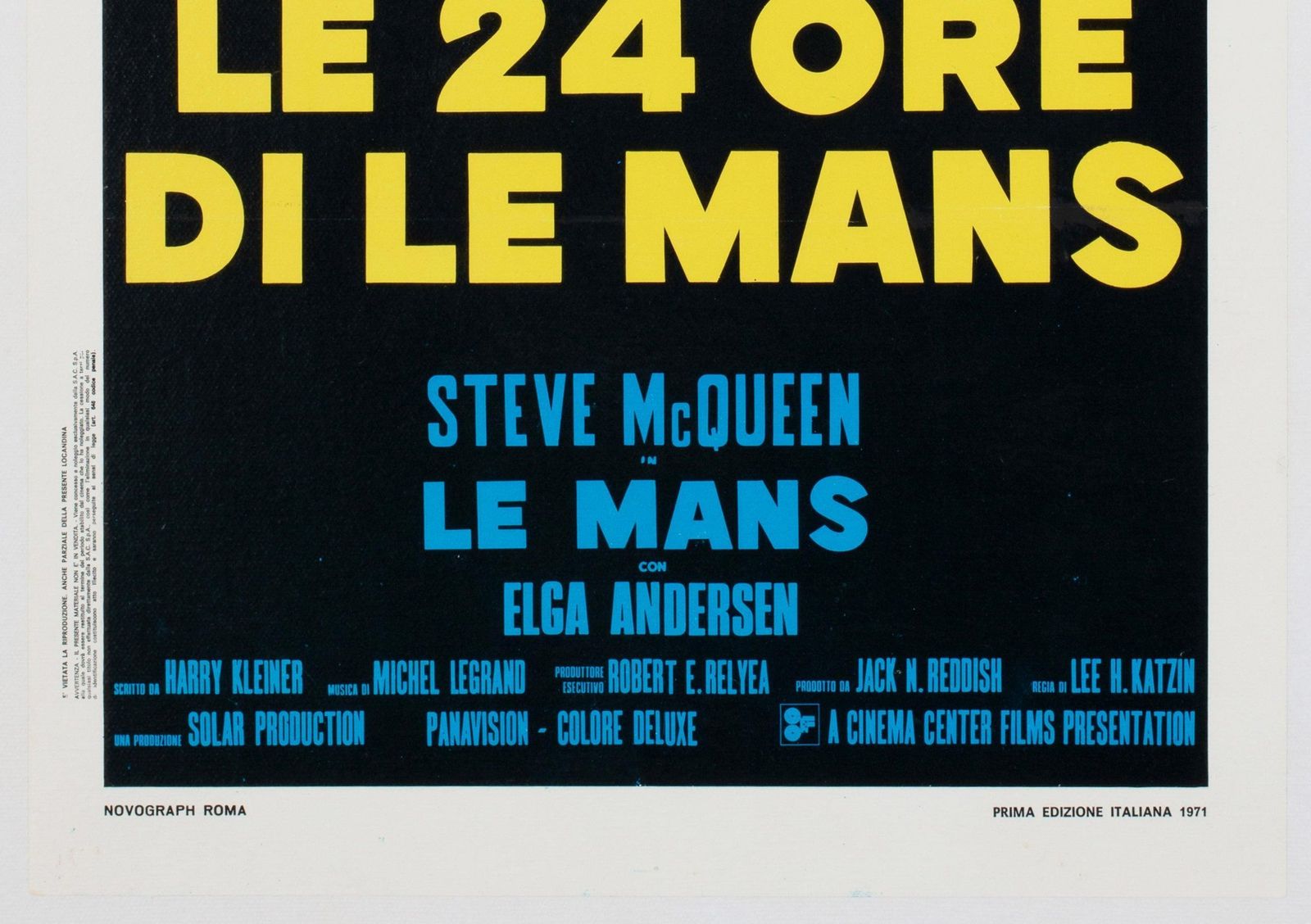Affiche de cinéma italienne Le Mans 1971, Locandina photo 795.0