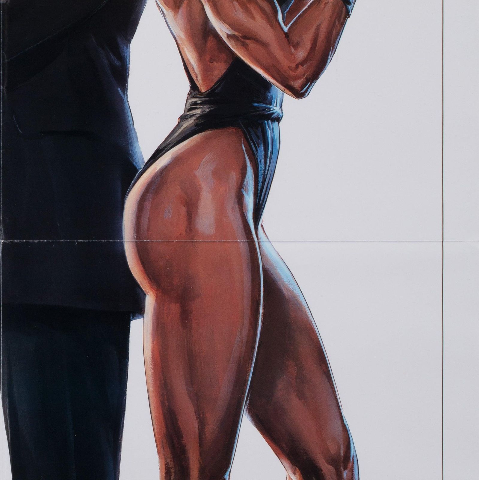 Affiche de cinéma US 1 Sheet advance, style blanc, A View to a Kill, 1985, Bond photo vinterior