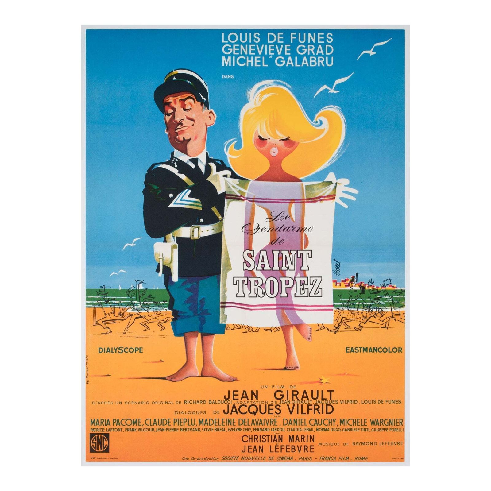 Le Gendarme De Saint Tropez R1966 French Moyenne Film Poster, Clement Hurel