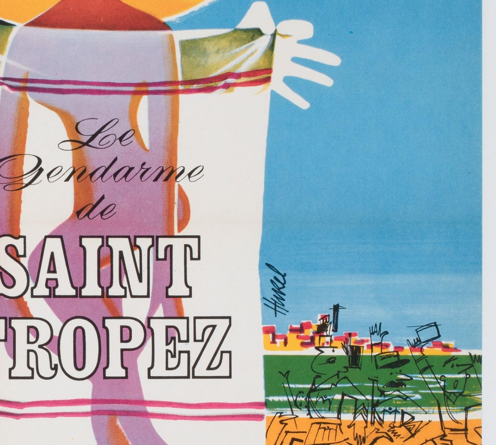 Affiche française Moyenne du film Le Gendarme de Saint-Tropez, 1966, Clement Hurel photo vinterior