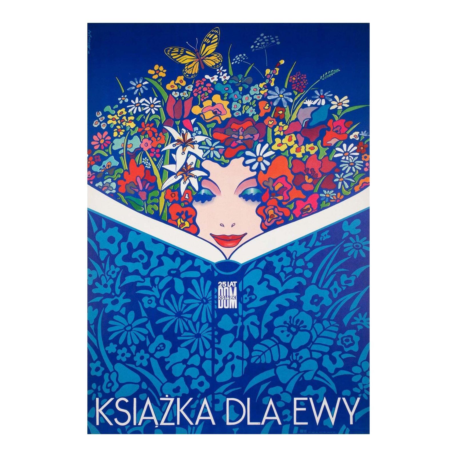 Book For Ewa 1974 Polish Dom Ksiazki Advertising Poster, Witold Janowski