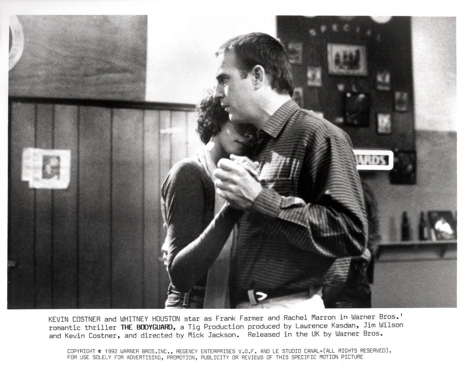 Photo de presse encadrée du film The Bodyguard, 1992 photo vinterior