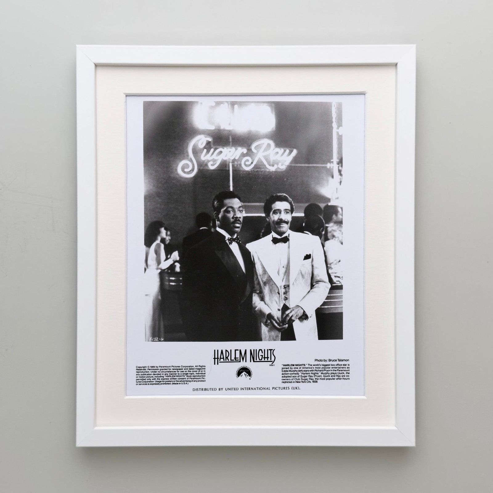Photo de presse originale encadrée, Harlem Nights, 1989 photo Art