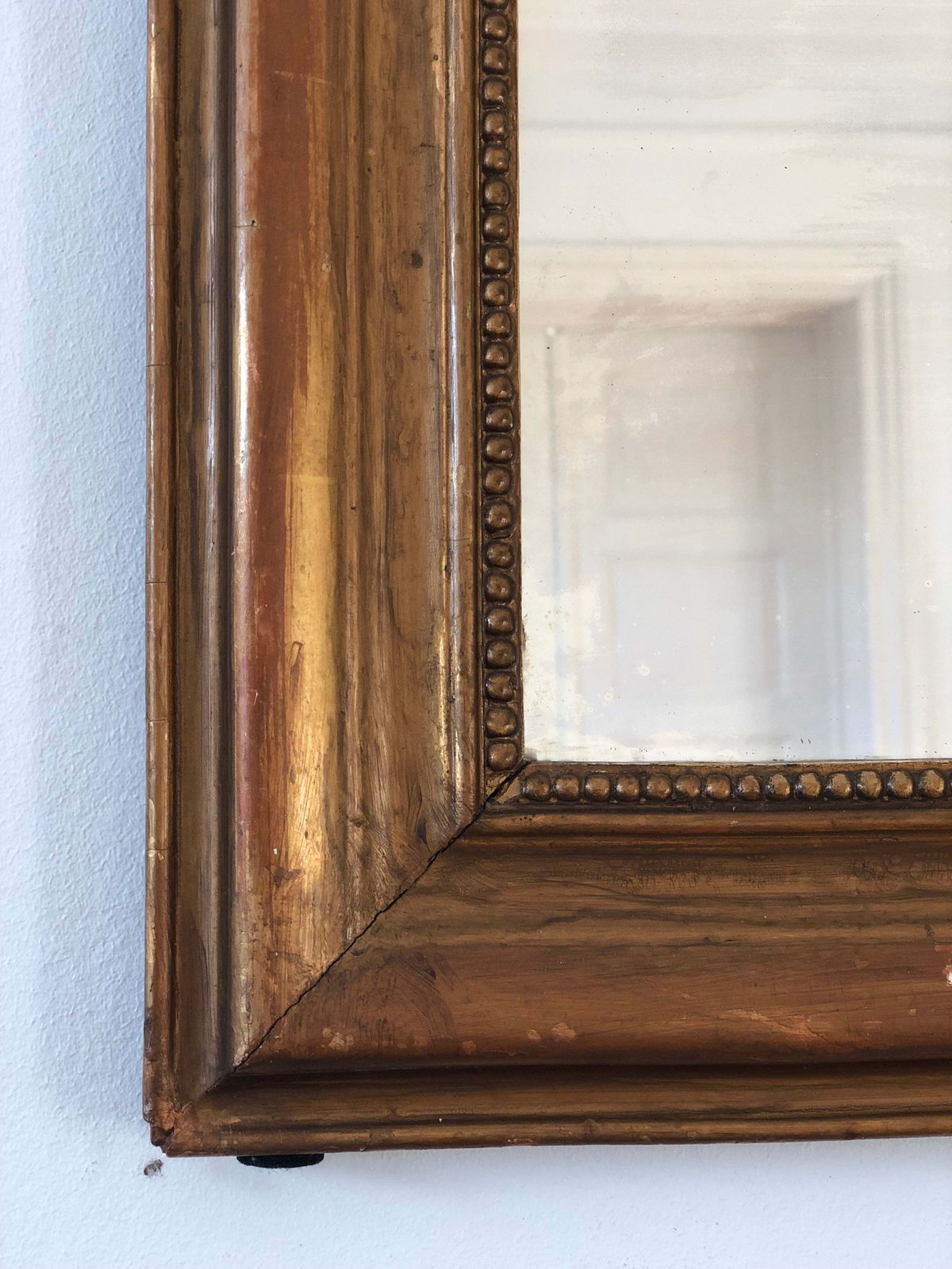 Large Antique French Louis Philippe Giltwood Mirror – Late 19th Century photo buy