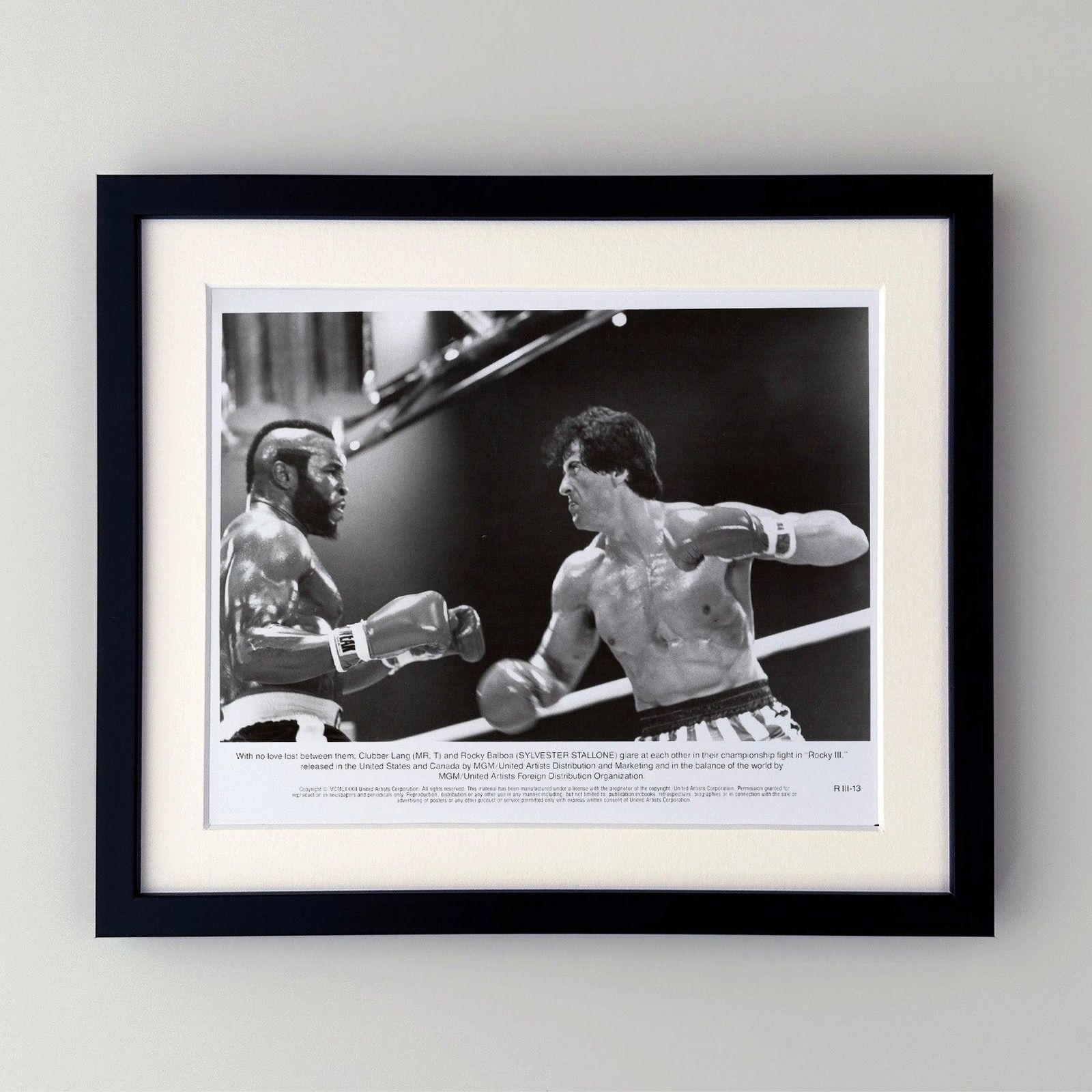 Rocky 3 1982 Publicity Film Movie Press Still Framed photo furniture