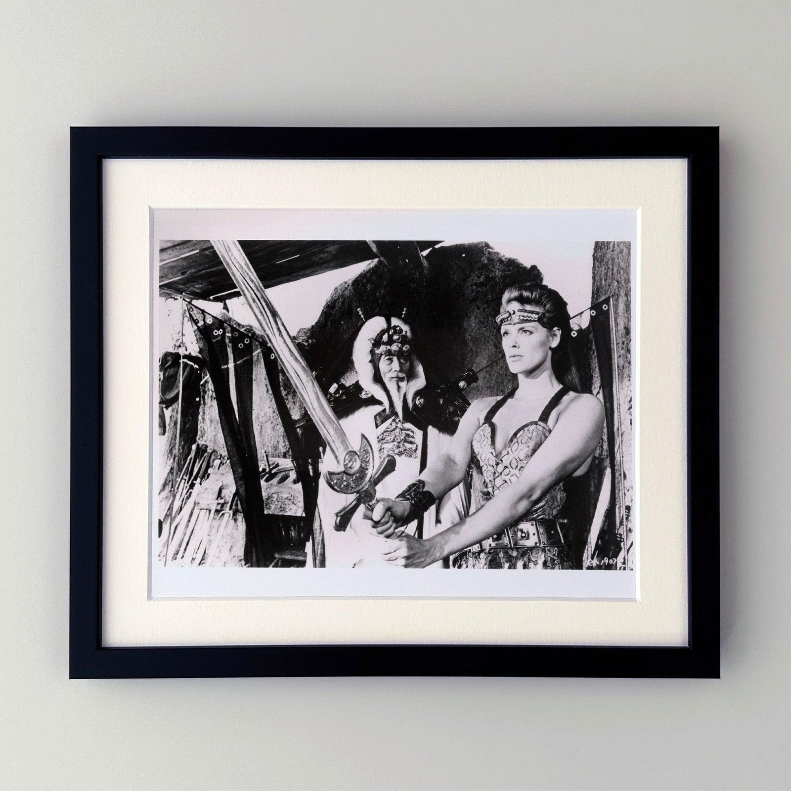 Photo de presse Red Sonja 1985, encadrée photo furniture