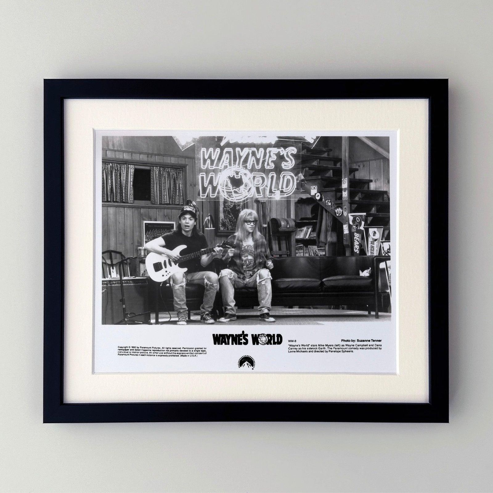 Waynes World 1992 Publicity Film Movie Press Still Framed photo furniture