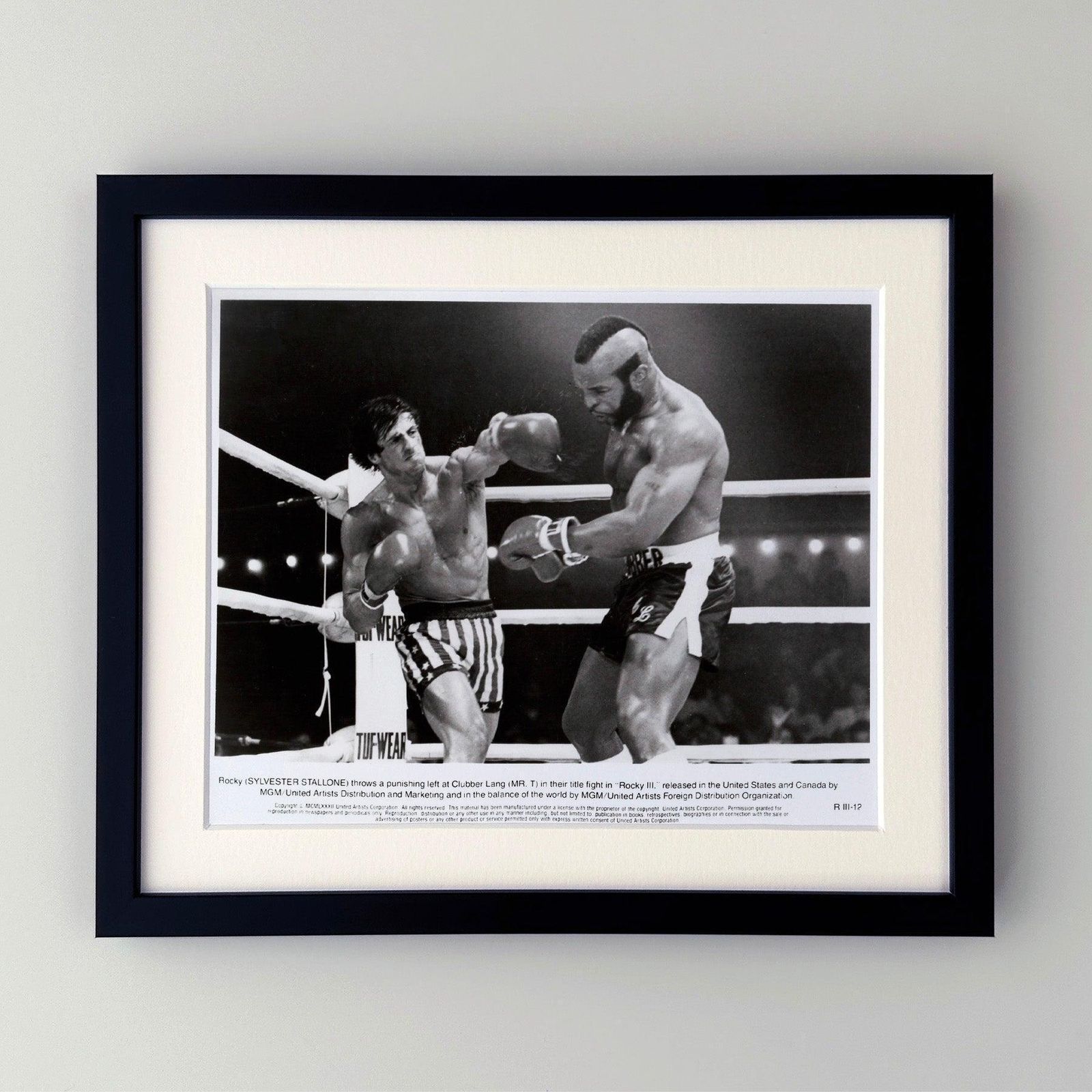 Photo de presse Rocky 3 1982, encadrée photo for sale