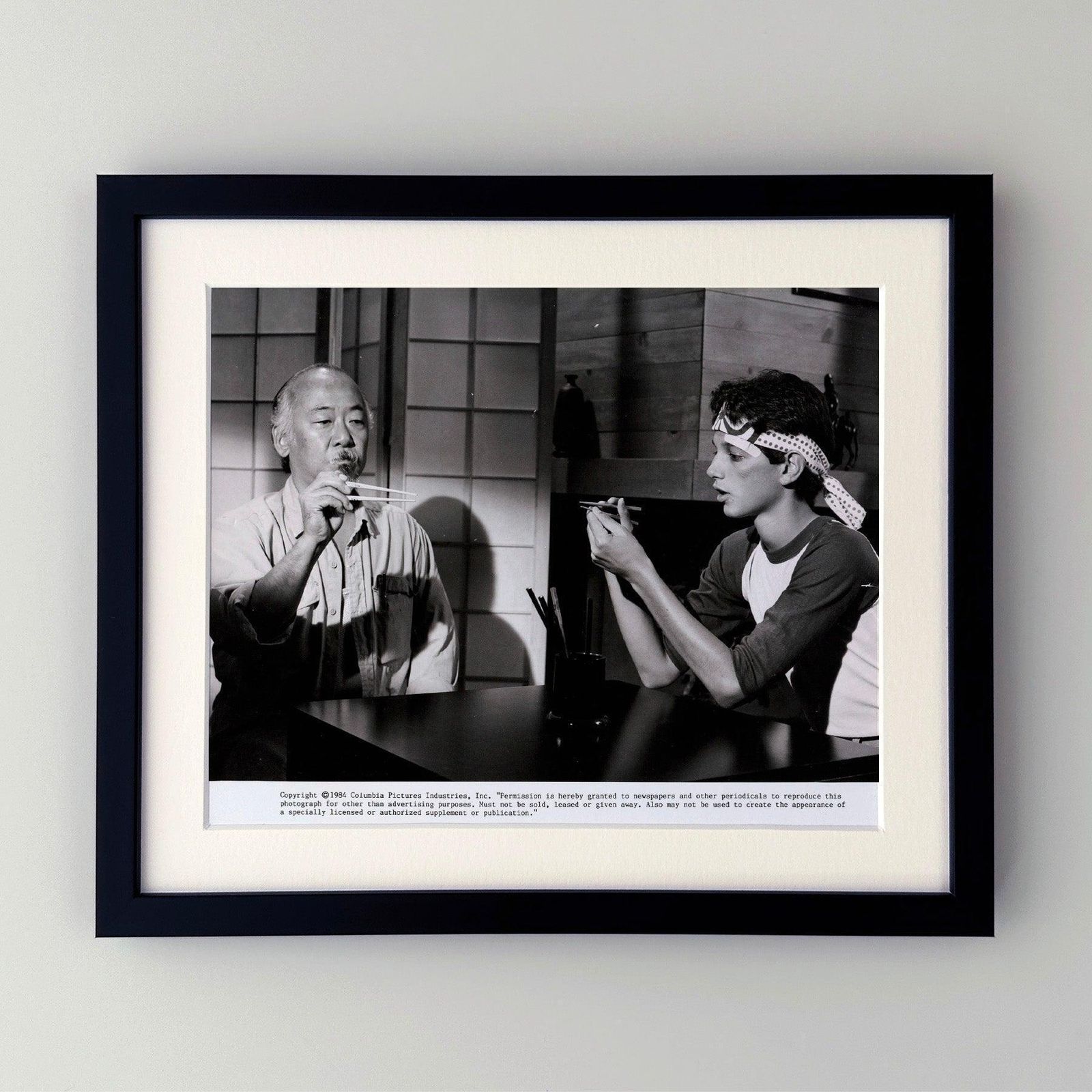 The Karate Kid 1984 Publicity Film Movie Press Still Framed photo furniture